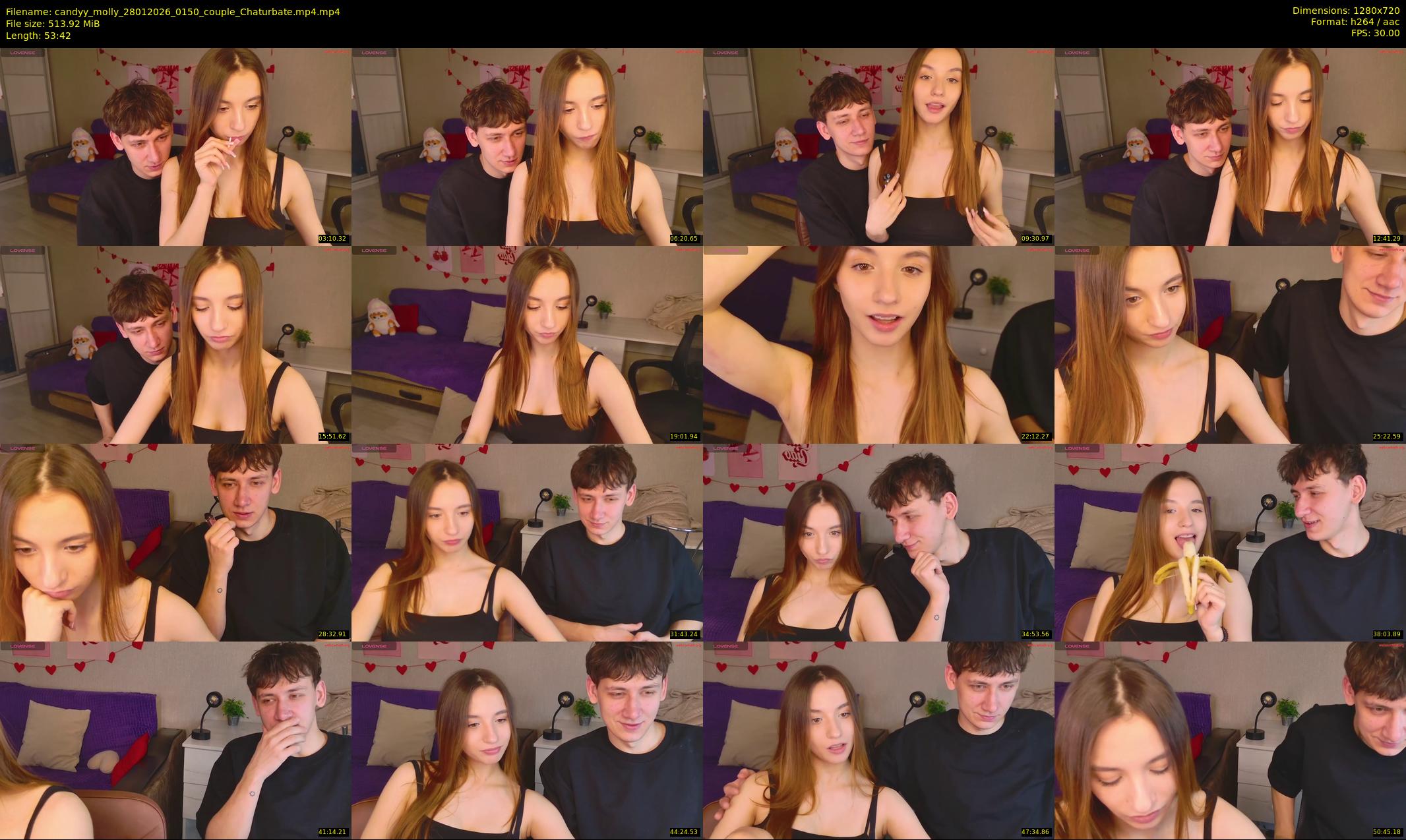 candyy_molly — 54 minute Chaturbate couple cam show recording, 720p, Jan 28, 2026