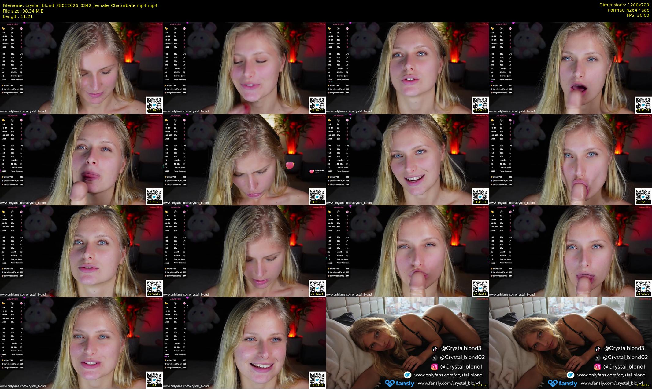 crystal_blond — 12 minute Chaturbate female cam show recording, 720p, Jan 28, 2026