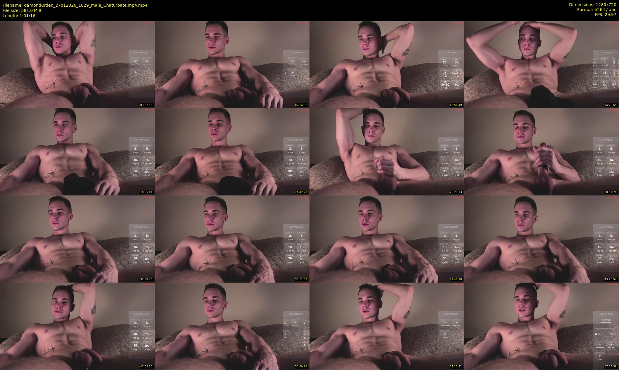 damondurden — 62 minute Chaturbate male cam show recording, 720p, Jan 27, 2026