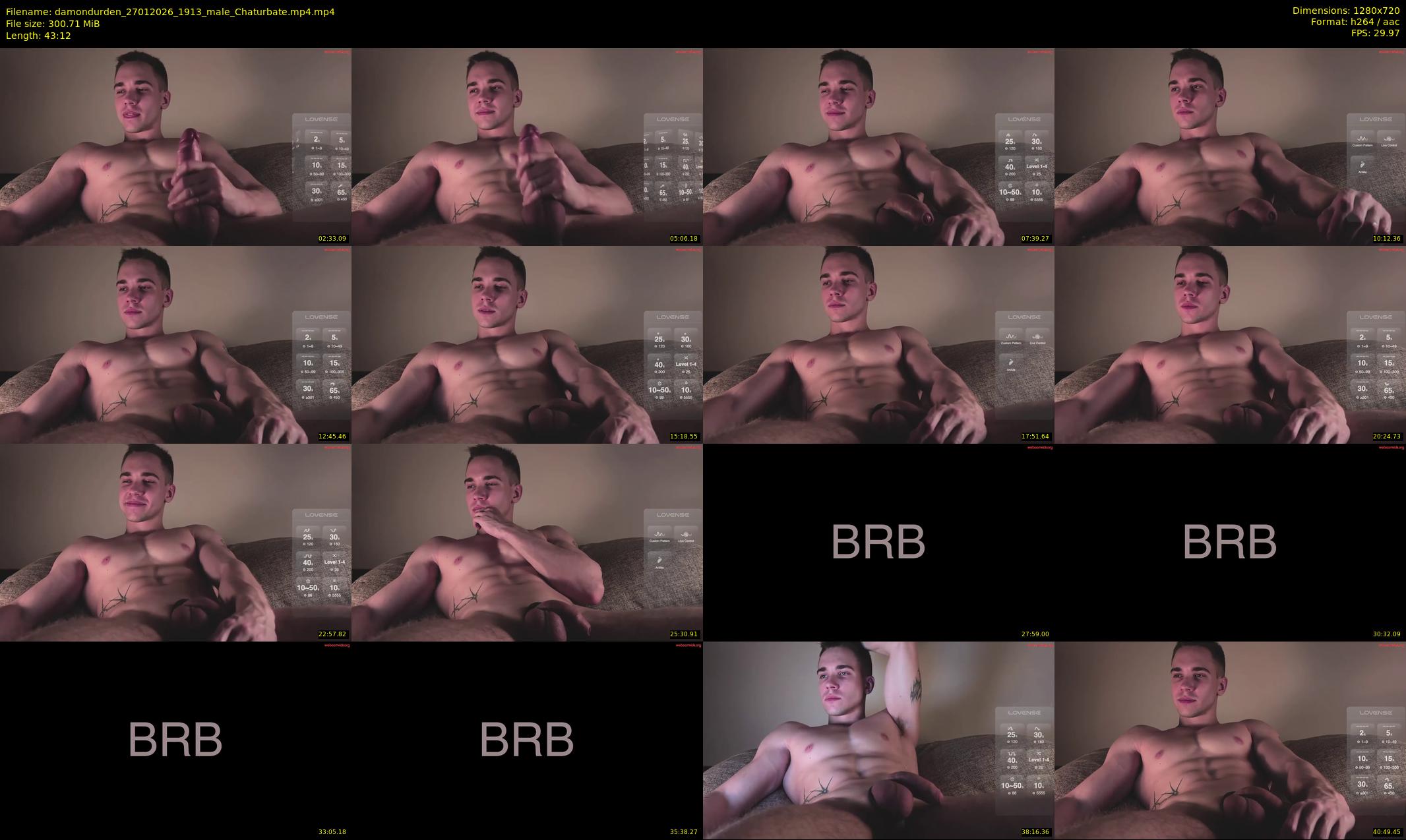 damondurden — 44 minute Chaturbate male cam show recording, 720p, Jan 27, 2026