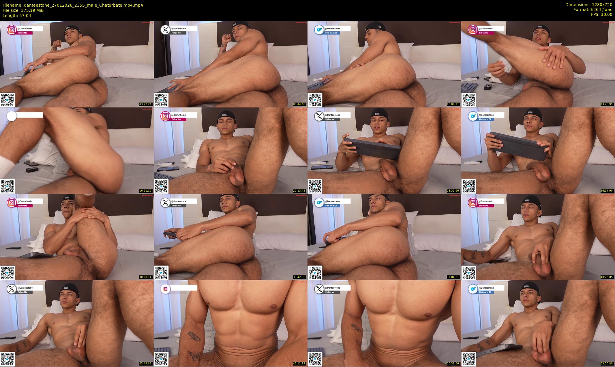 danteestone — 58 minute Chaturbate male cam show recording, 720p, Jan 27, 2026
