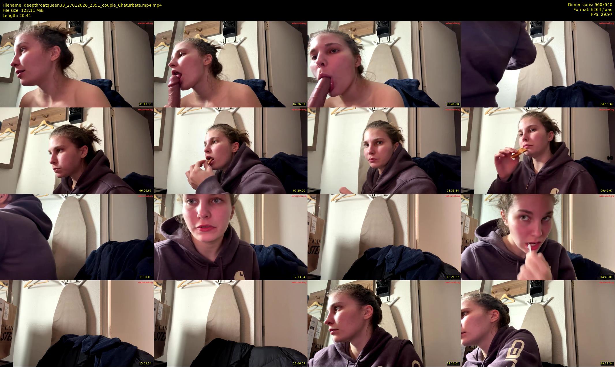 deepthroatqueen33 — 21 minute Chaturbate female cam show recording, 480p, Jan 27, 2026