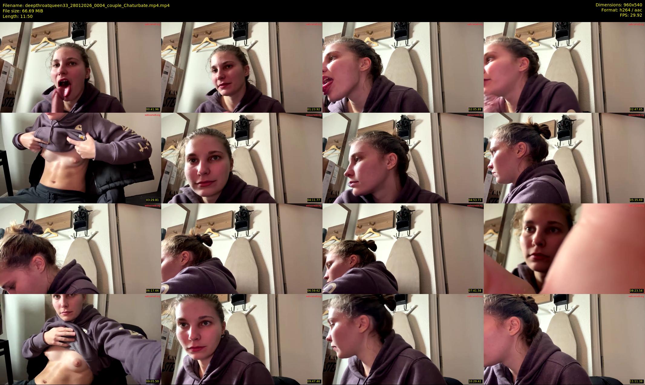 deepthroatqueen33 — 12 minute Chaturbate female cam show recording, 480p, Jan 28, 2026