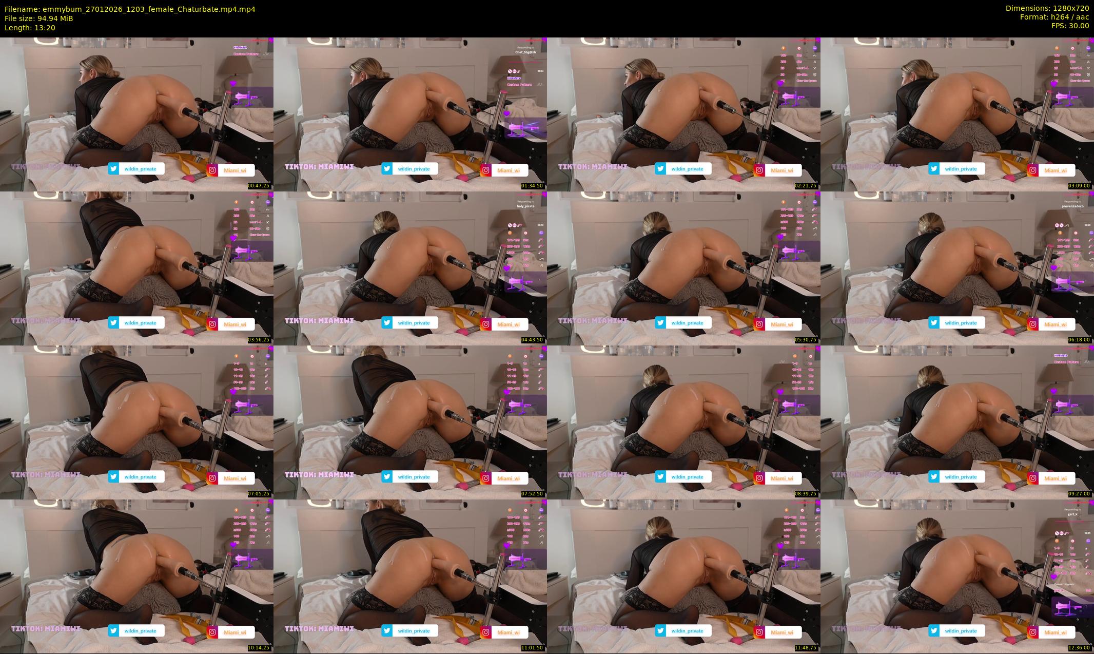 emmybum — 14 minute Chaturbate female cam show recording, 720p, Jan 27, 2026