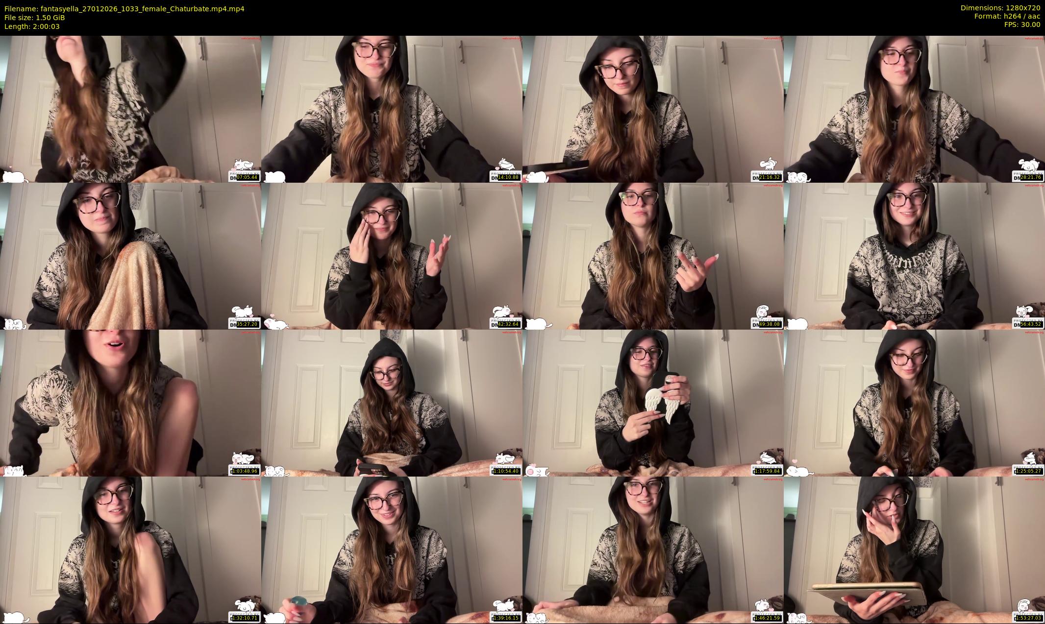 fantasyella — 121 minute Chaturbate female cam show recording, 720p, Jan 27, 2026