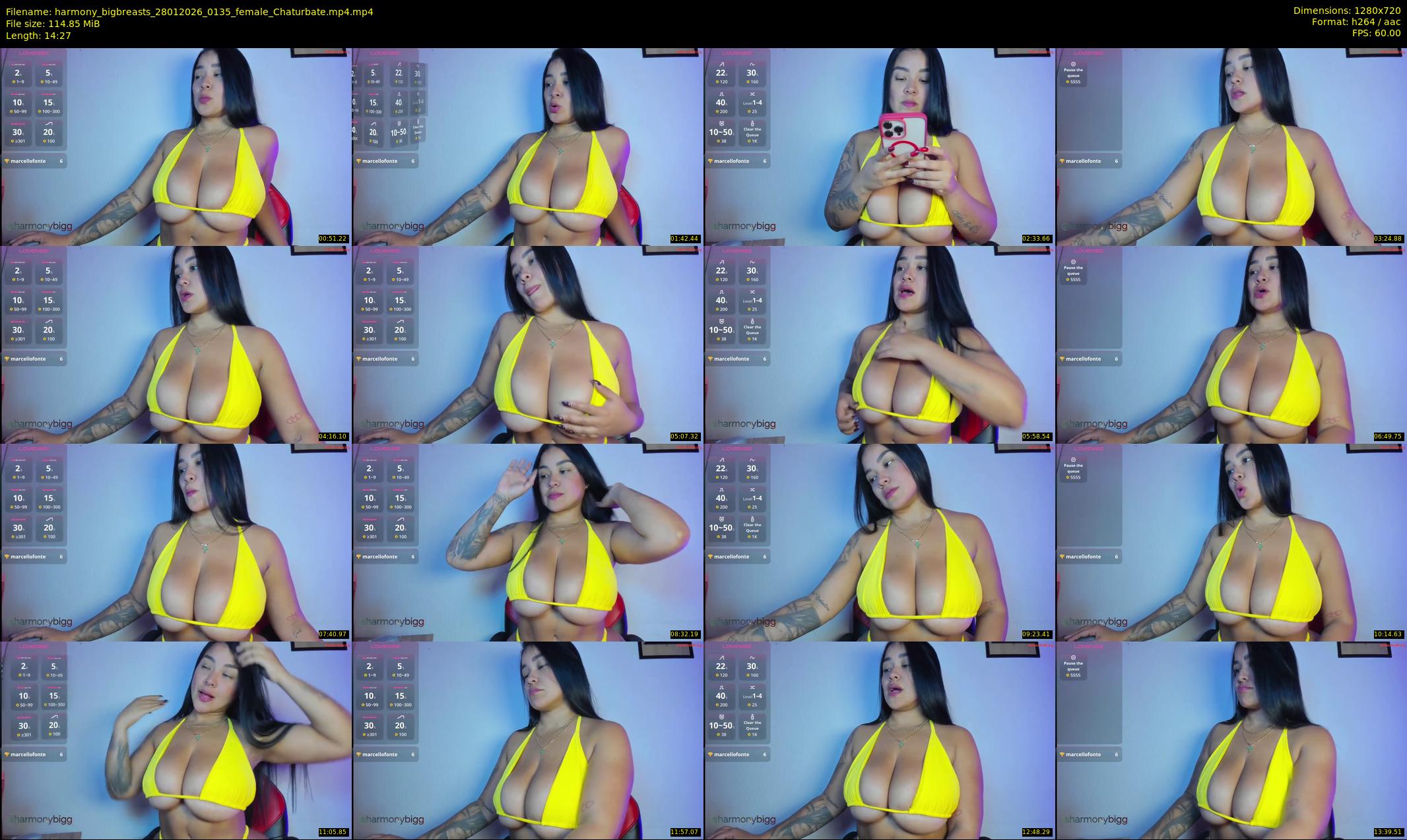 harmony_bigbreasts — 15 minute Chaturbate female cam show recording, 720p, Jan 28, 2026