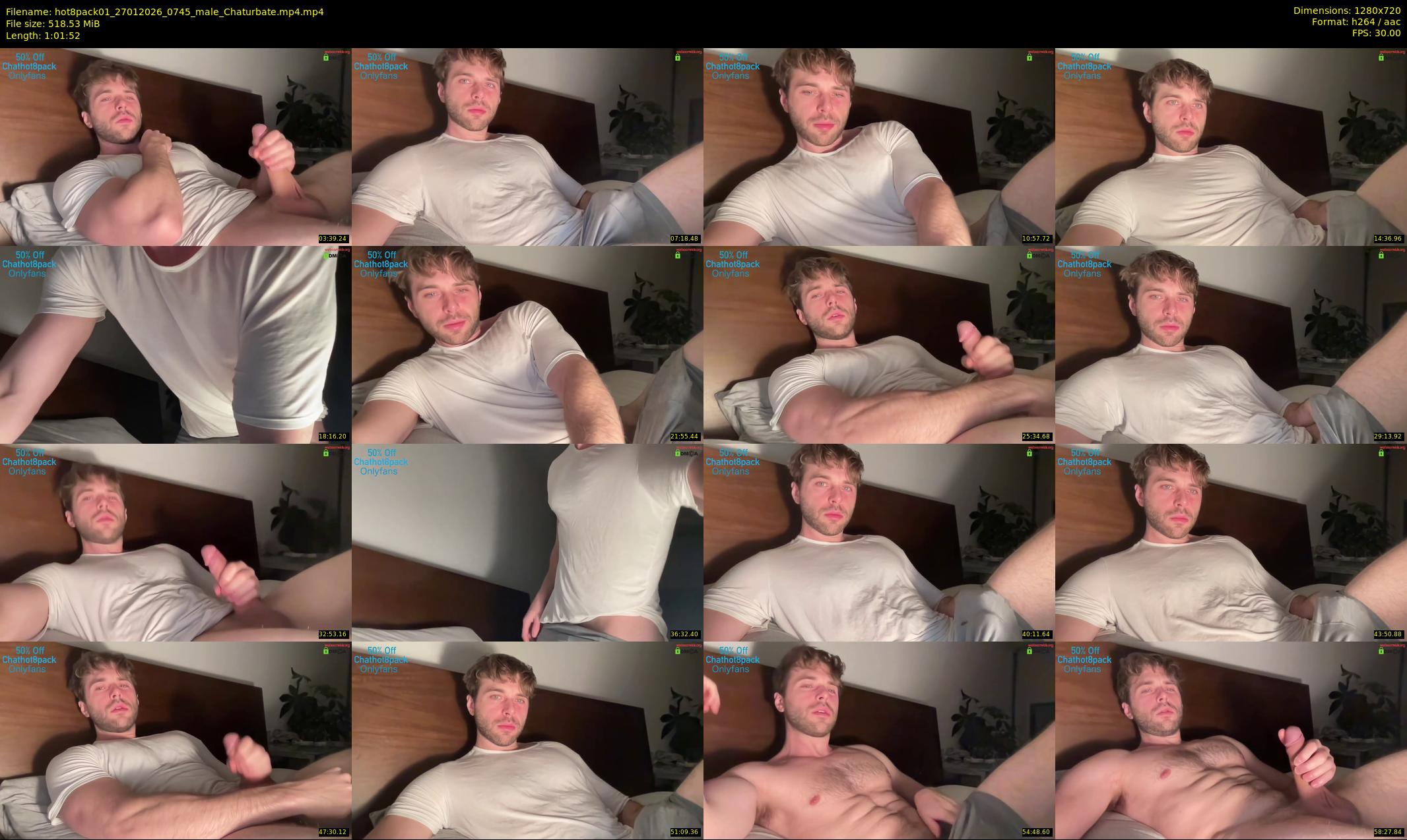hot8pack01 — 62 minute Chaturbate male cam show recording, 720p, Jan 27, 2026