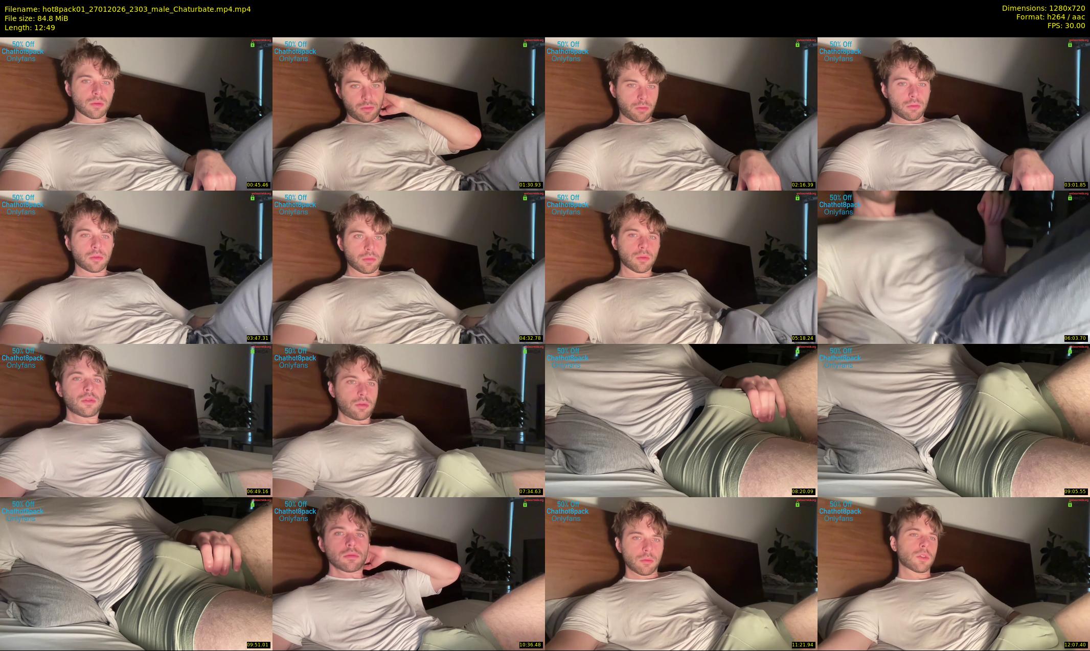 hot8pack01 — 13 minute Chaturbate male cam show recording, 720p, Jan 27, 2026