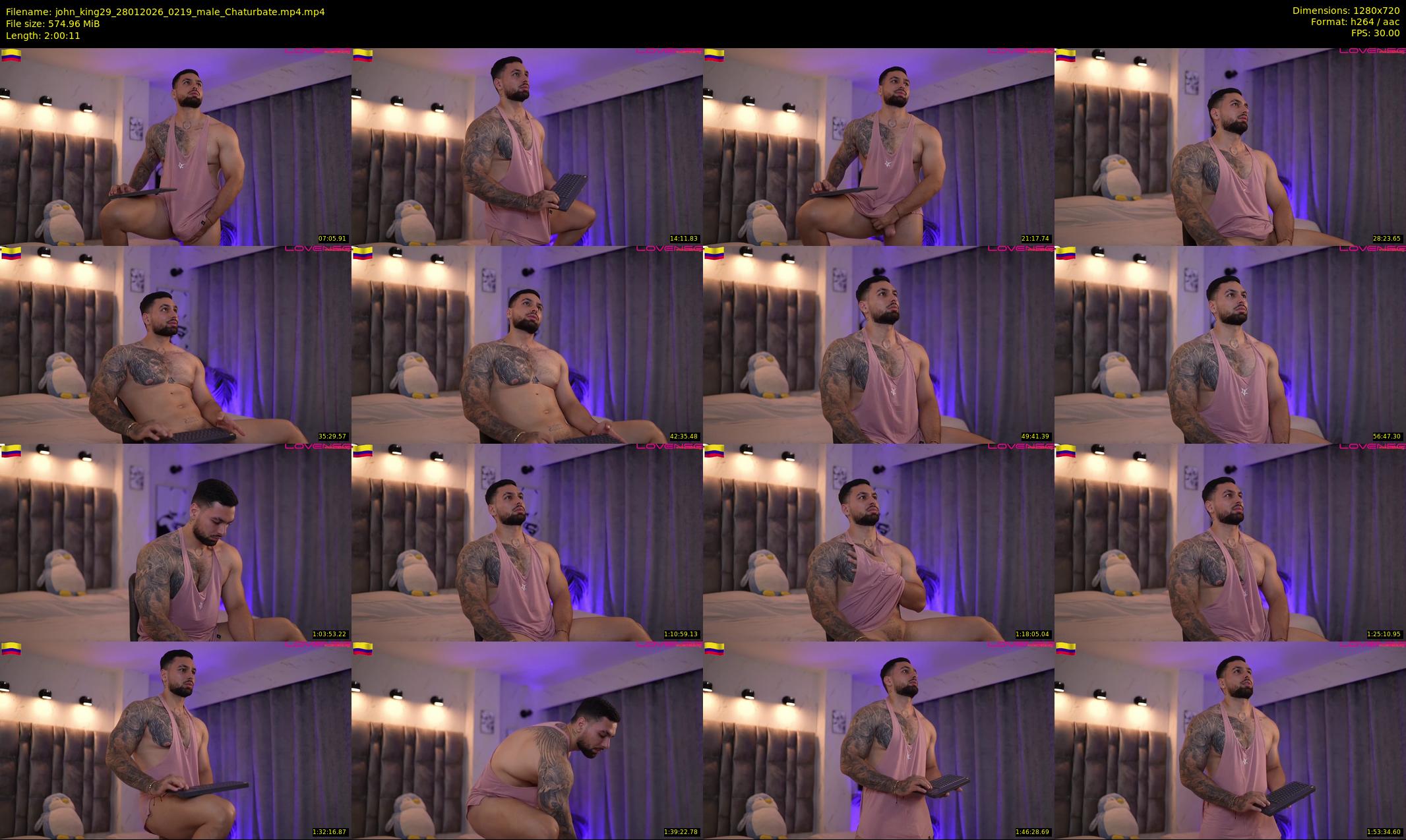 john_king29 — 121 minute Chaturbate male cam show recording, 720p, Jan 28, 2026