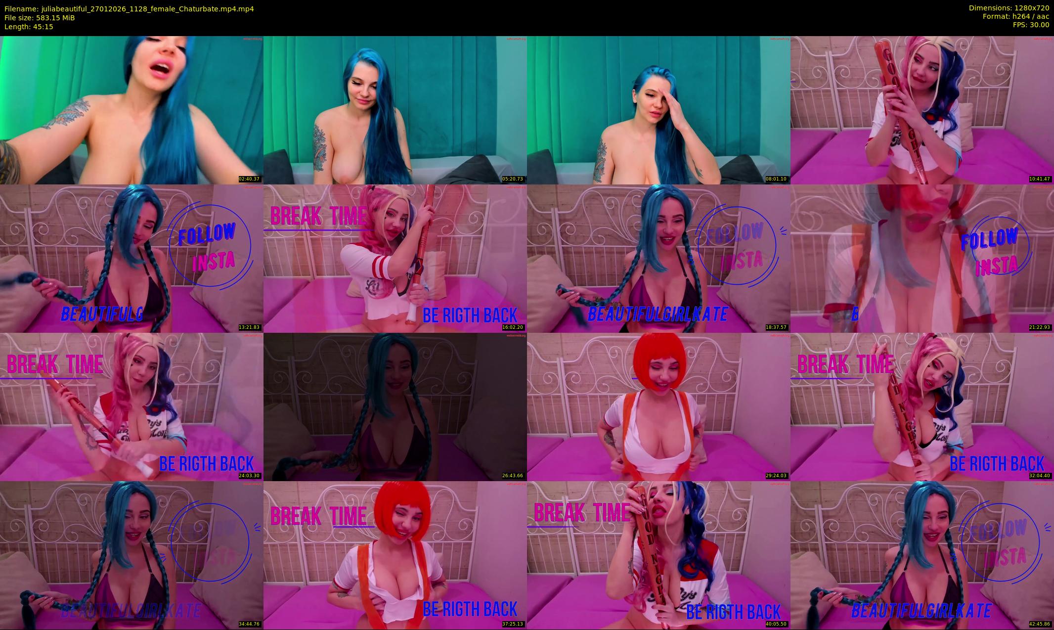 juliabeautiful — 46 minute Chaturbate female cam show recording, 720p, Jan 27, 2026