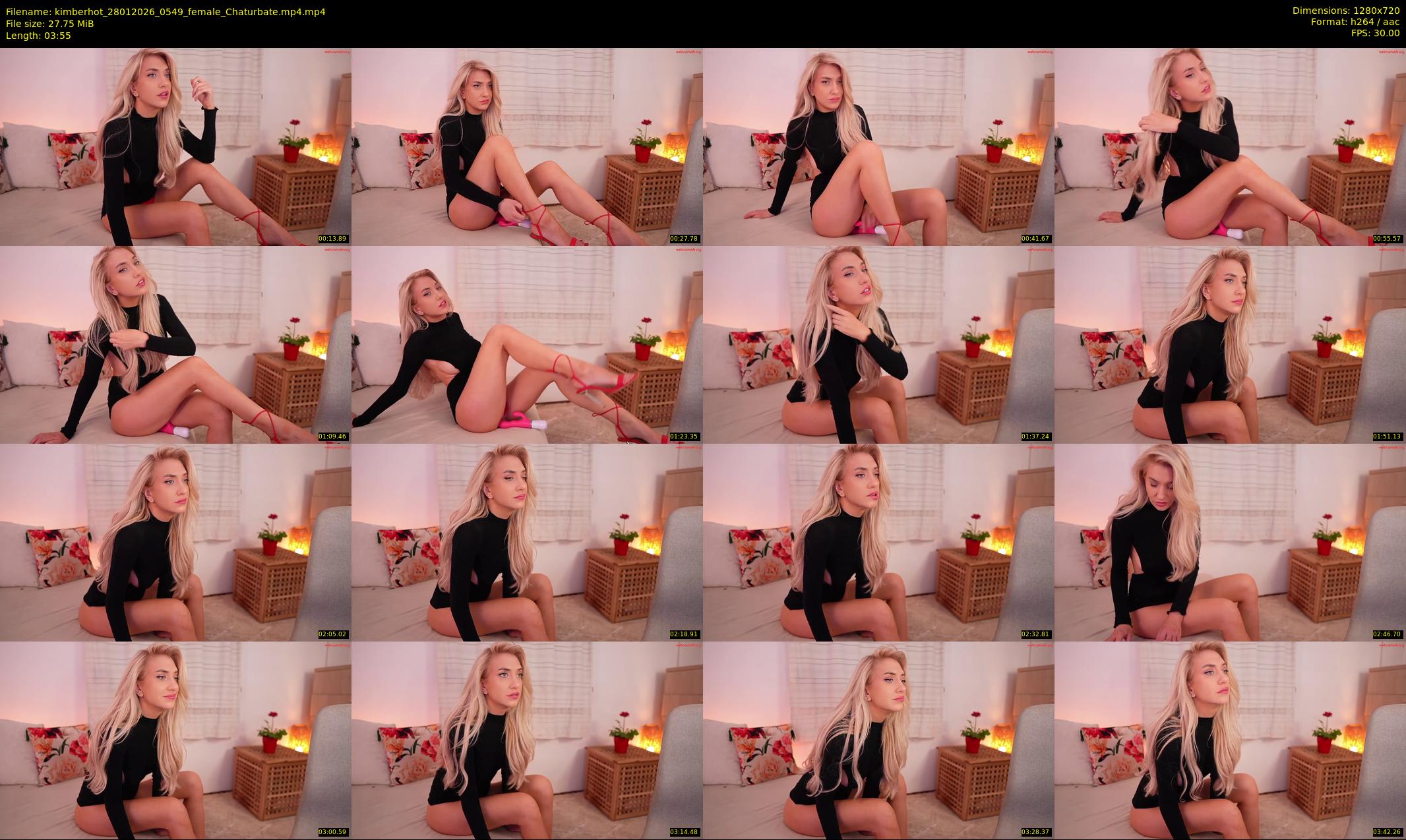 kimberhot — 4 minute Chaturbate female cam show recording, 720p, Jan 28, 2026
