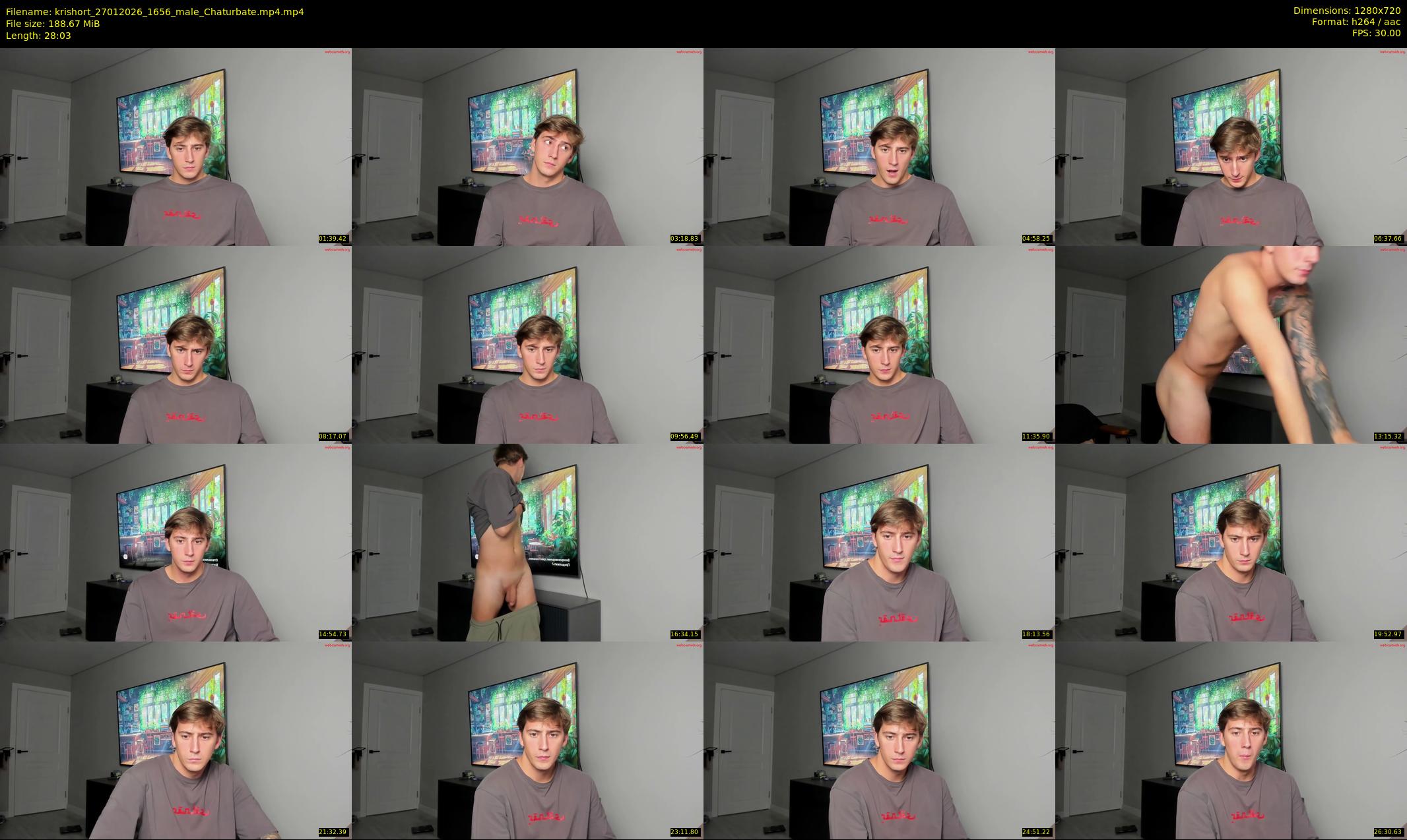 krishort — 29 minute Chaturbate male cam show recording, 720p, Jan 27, 2026