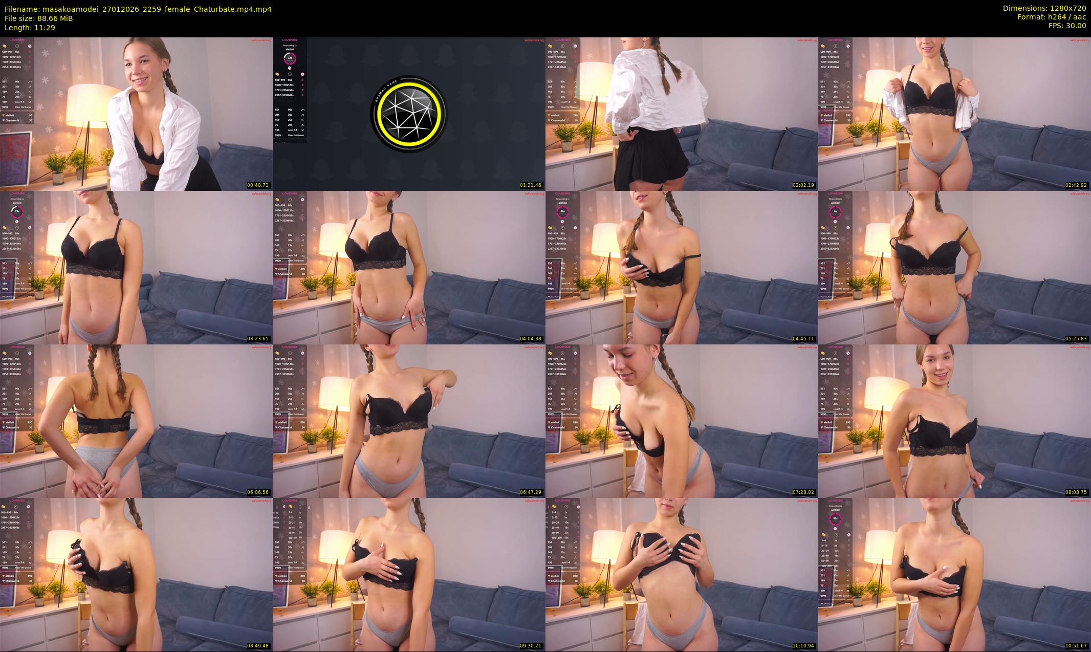 masakoamodei — 12 minute Chaturbate female cam show recording, 720p, Jan 27, 2026