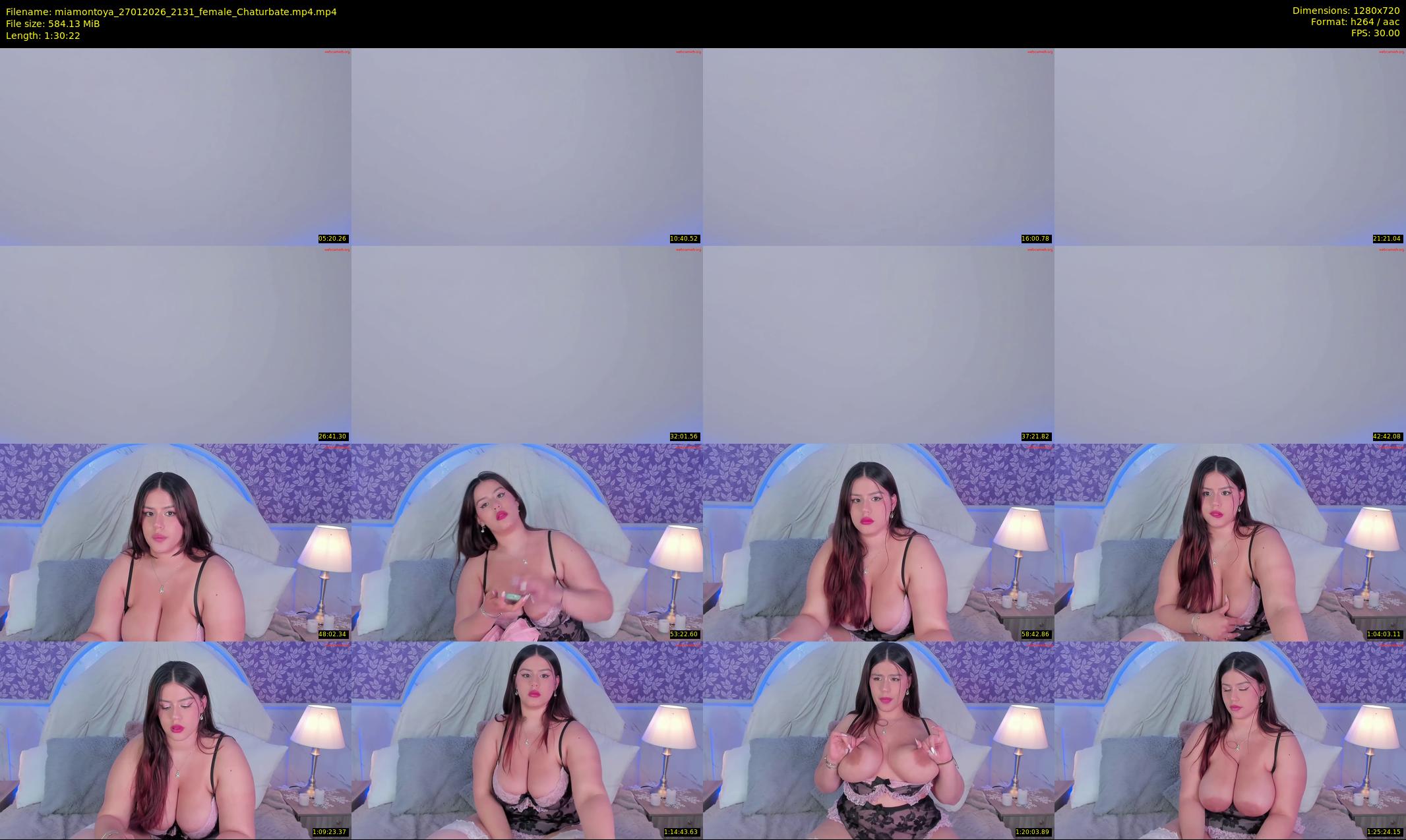 miamontoya — 91 minute Chaturbate female cam show recording, 720p, Jan 27, 2026