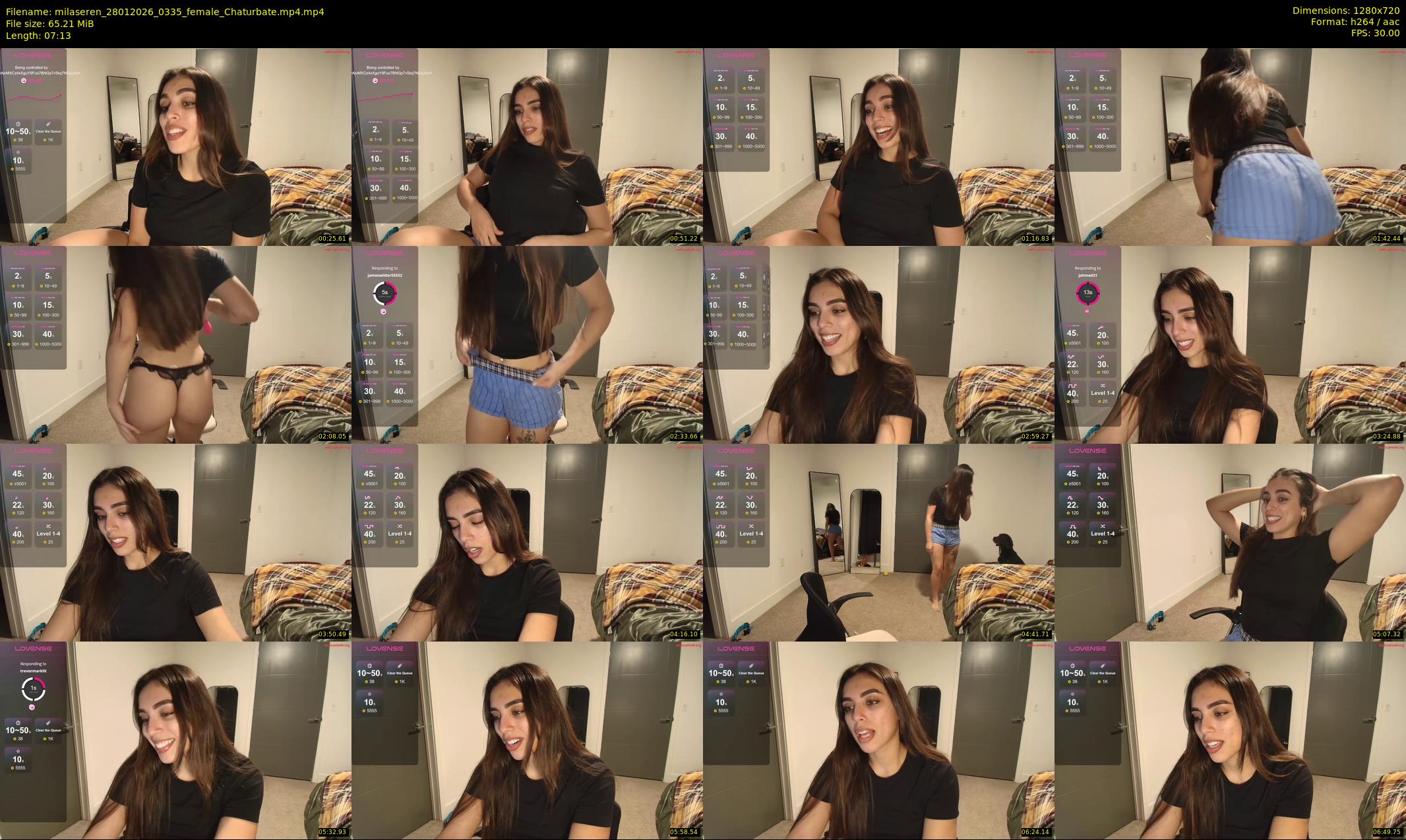 milaseren — 8 minute Chaturbate female cam show recording, 720p, Jan 28, 2026