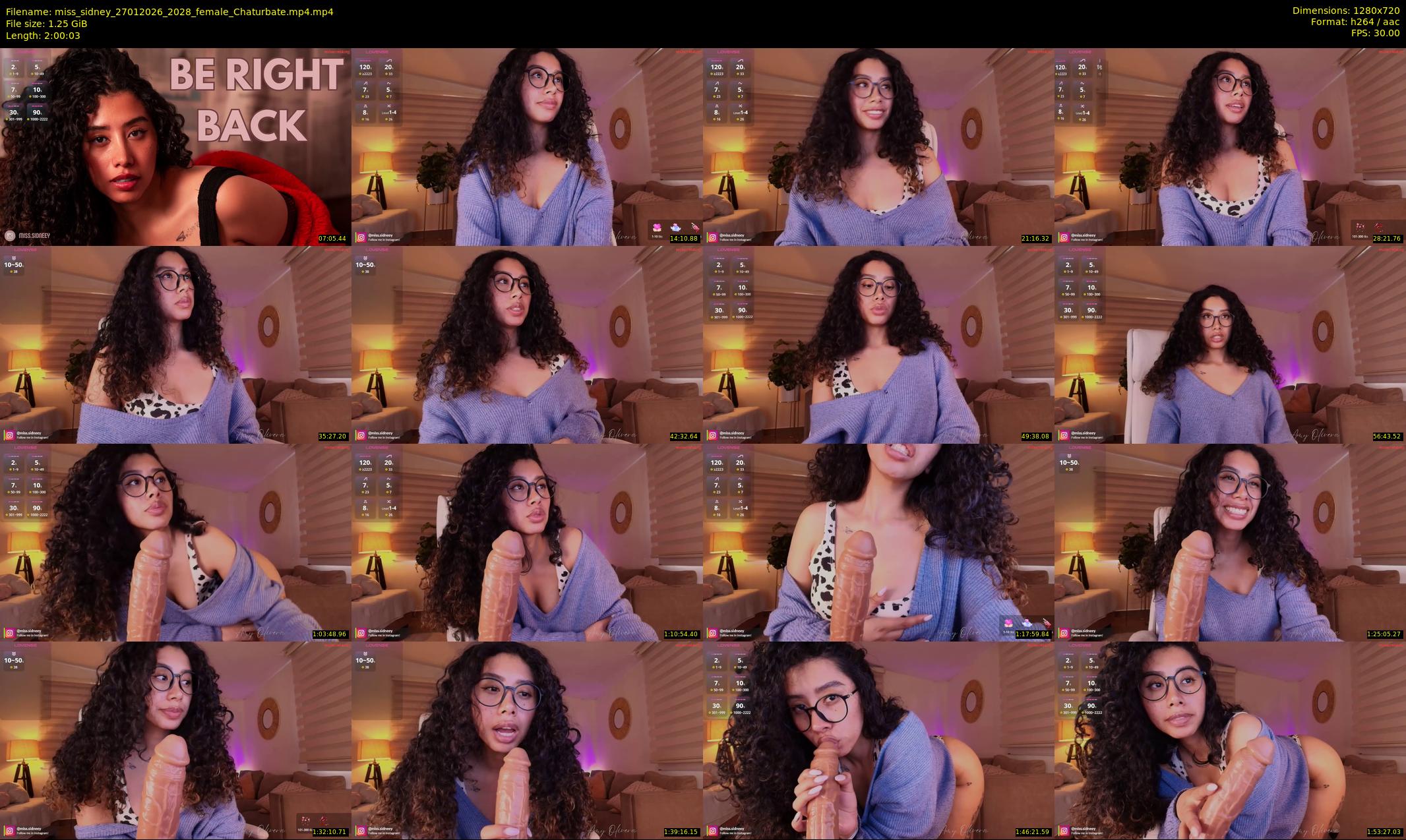 miss_sidney — 121 minute Chaturbate female cam show recording, 720p, Jan 27, 2026