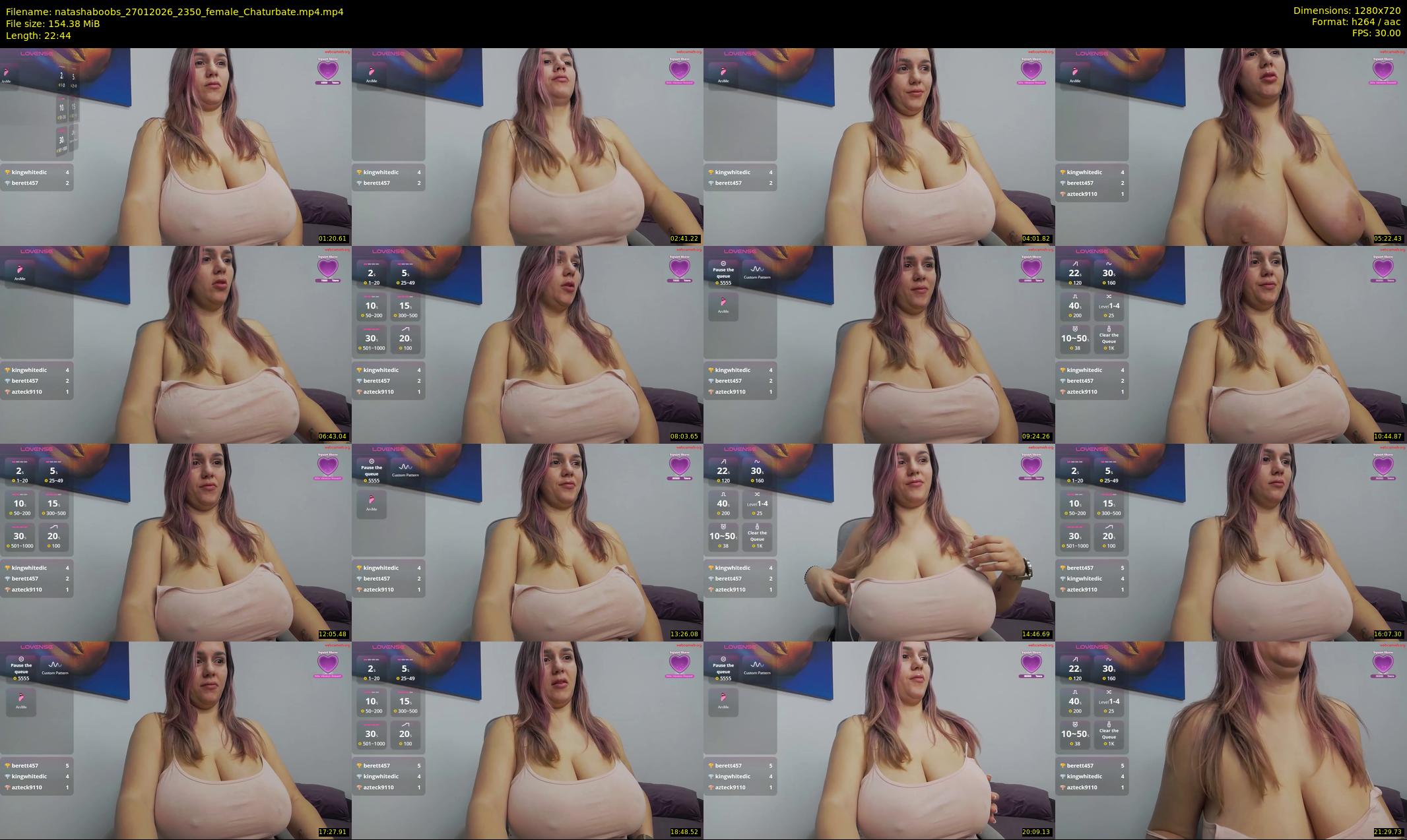 natashaboobs — 23 minute Chaturbate female cam show recording, 720p, Jan 27, 2026