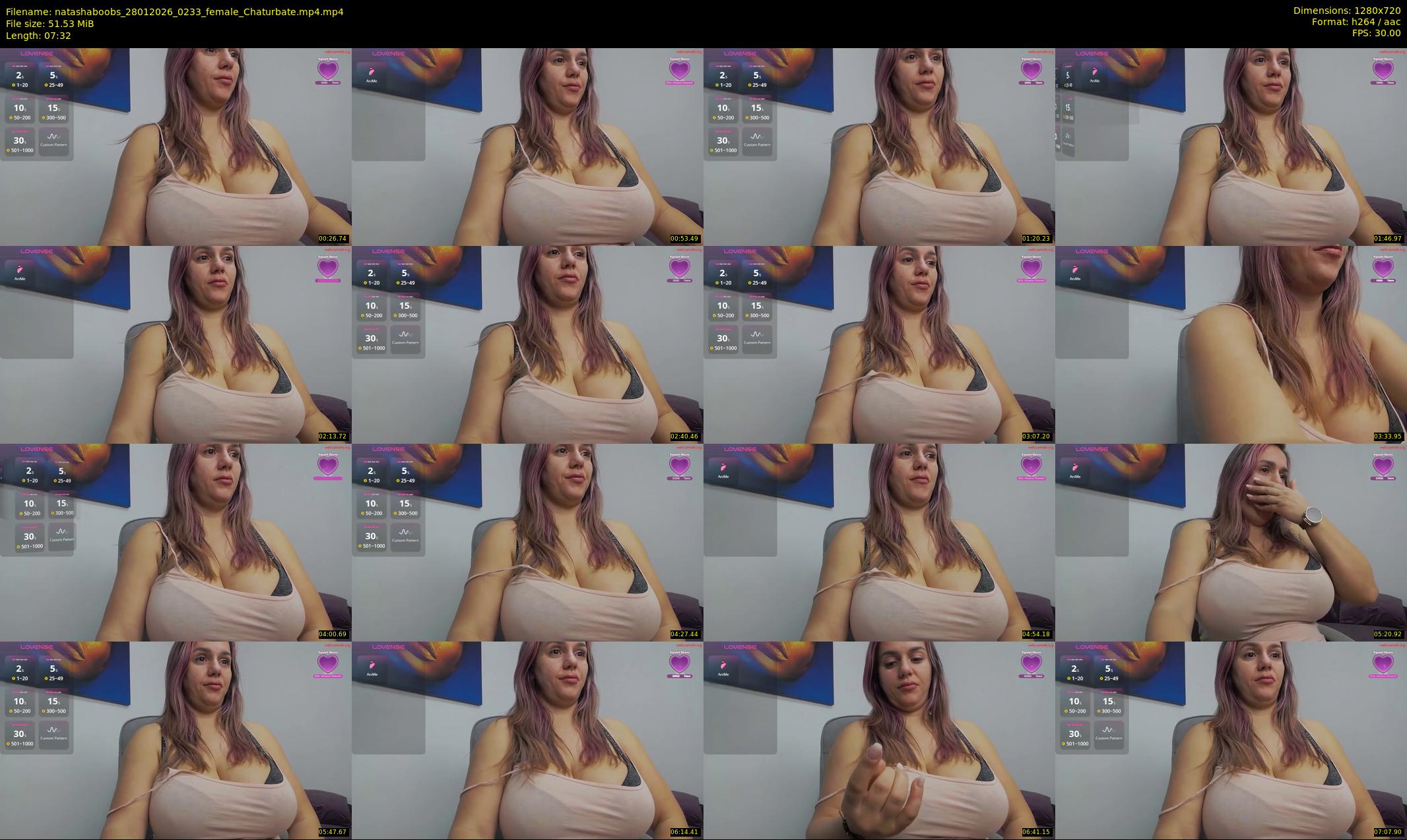 natashaboobs — 8 minute Chaturbate female cam show recording, 720p, Jan 28, 2026