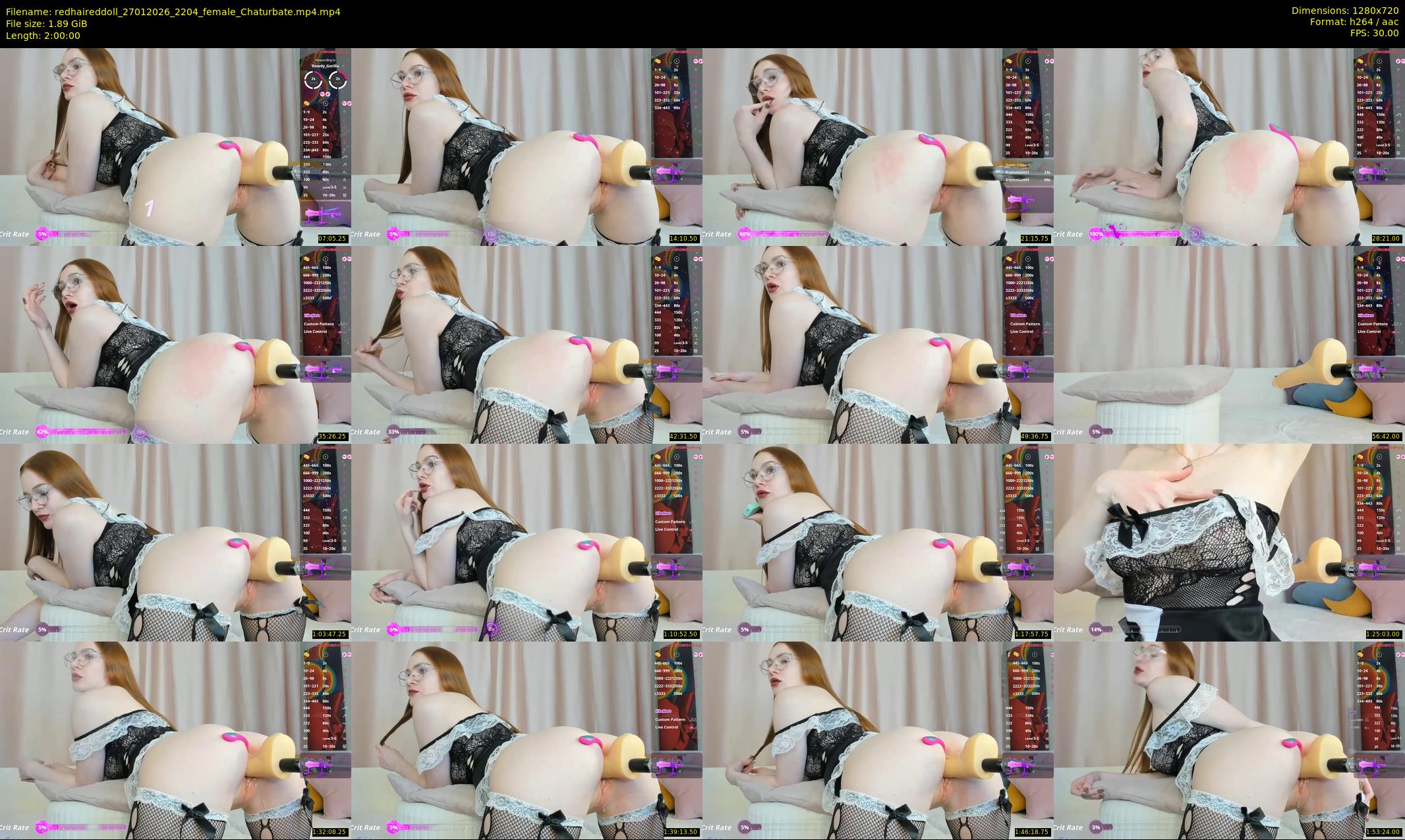 redhaireddoll — 120 minute Chaturbate female cam show recording, 720p, Jan 27, 2026