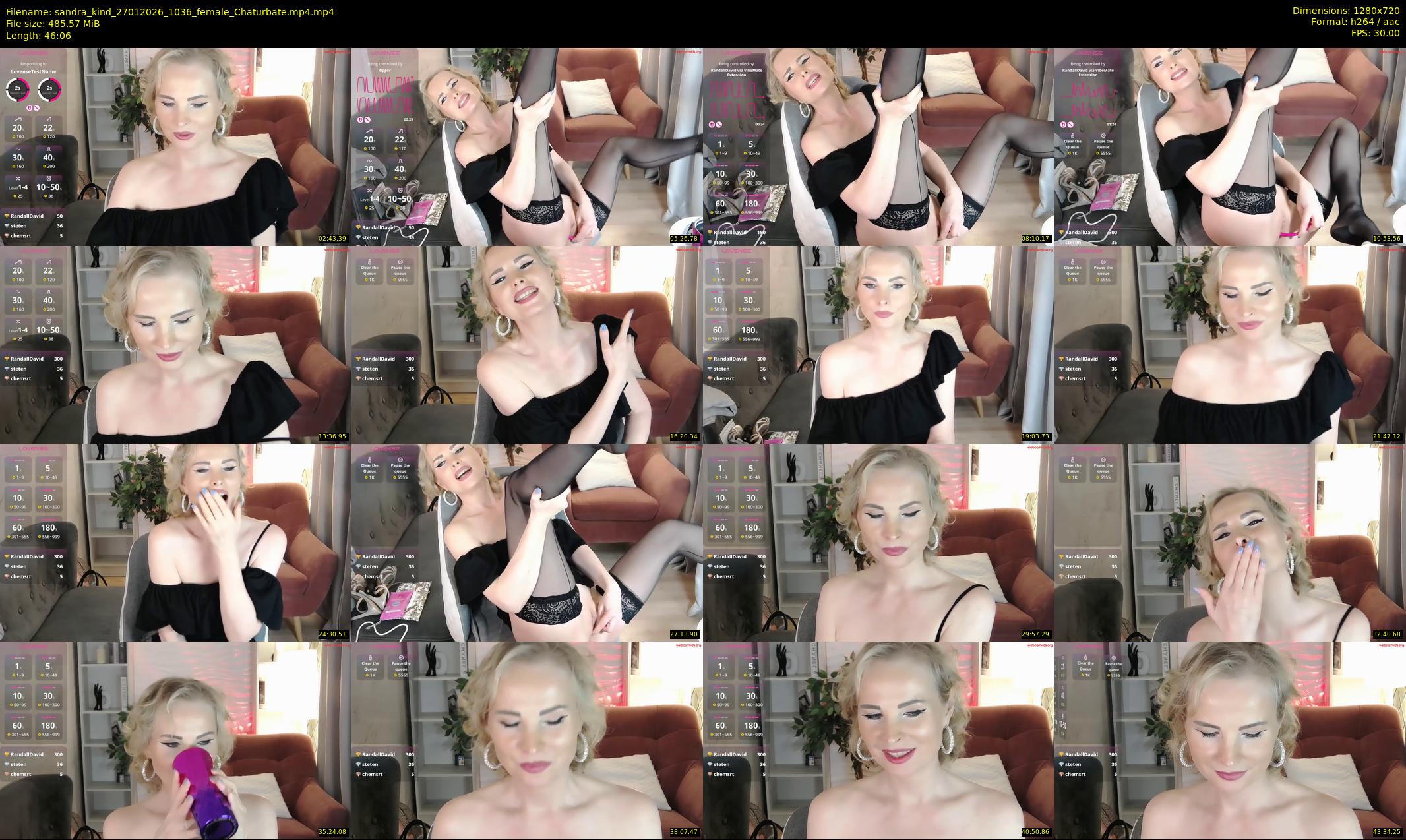 sandra_kind — 47 minute Chaturbate female cam show recording, 720p, Jan 27, 2026