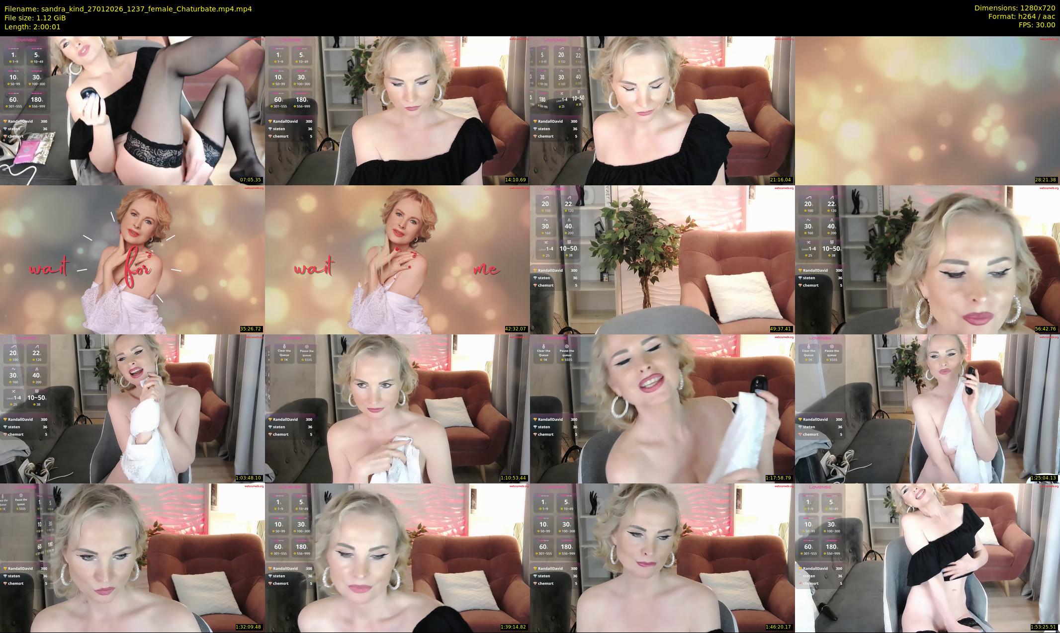 sandra_kind — 121 minute Chaturbate female cam show recording, 720p, Jan 27, 2026