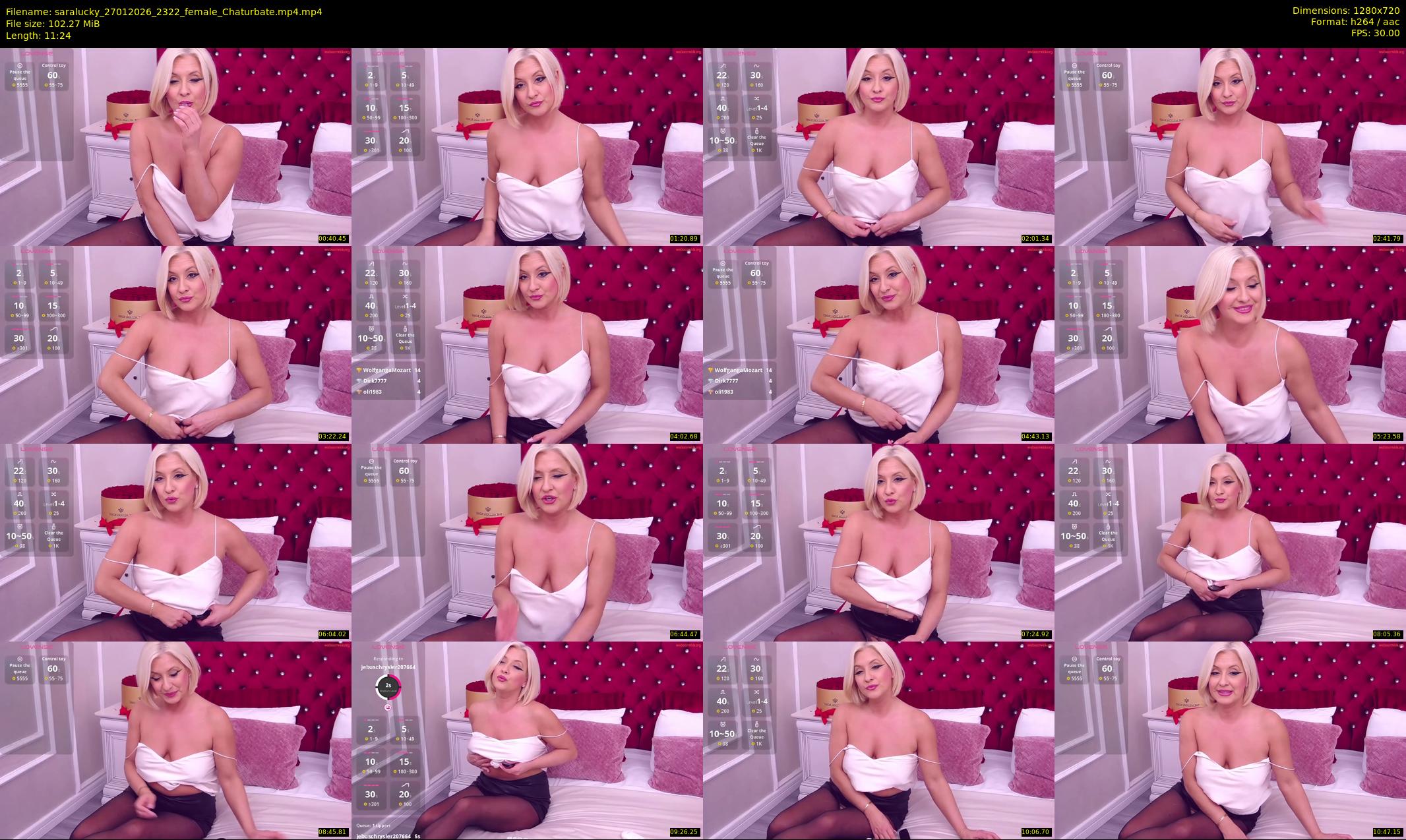 saralucky — 12 minute Chaturbate female cam show recording, 720p, Jan 27, 2026