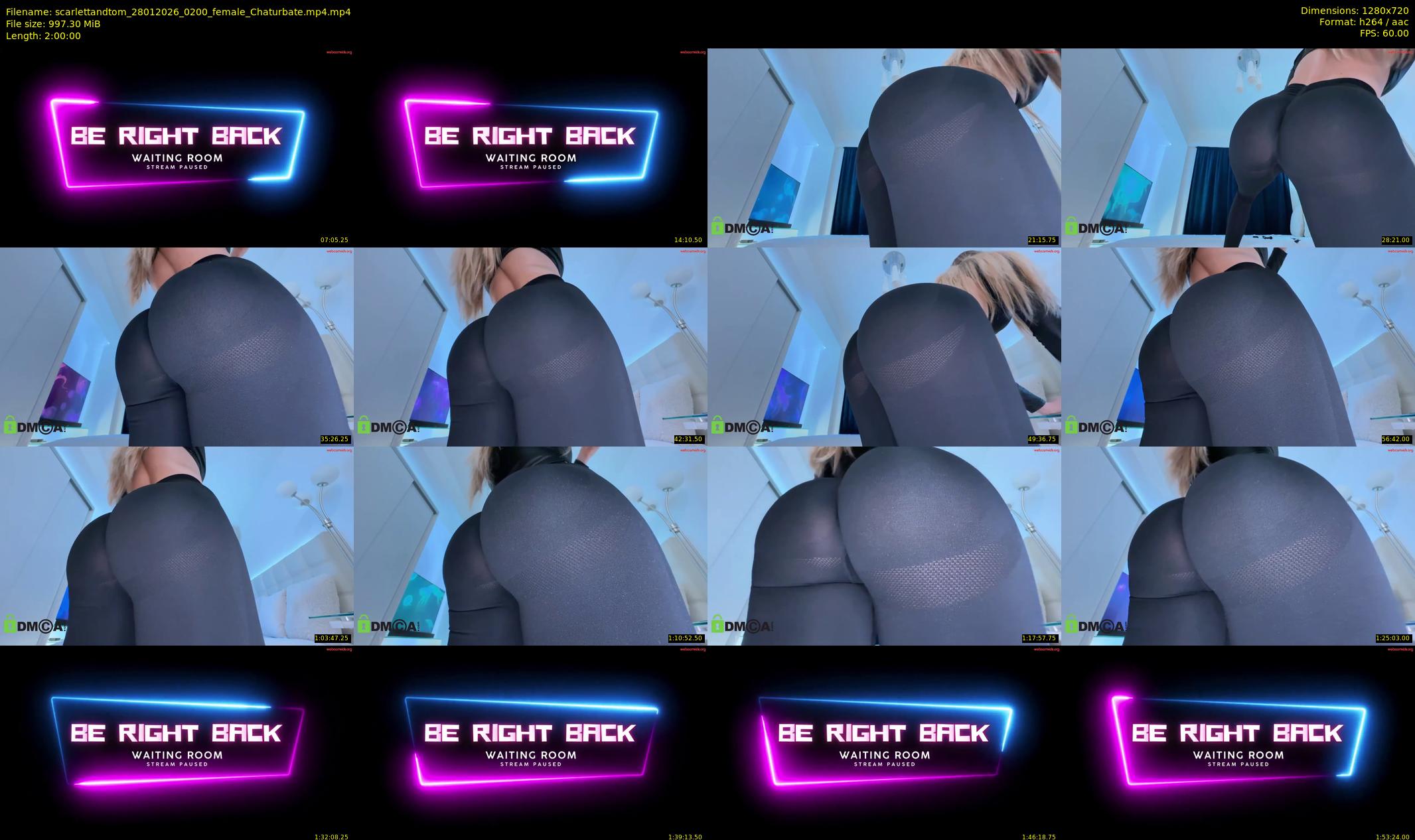 scarlettandtom — 120 minute Chaturbate couple cam show recording, 720p, Jan 28, 2026