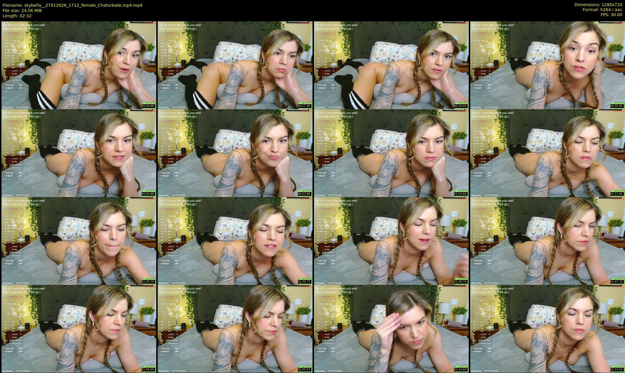 skybella_ — 3 minute Chaturbate female cam show recording, 720p, Jan 27, 2026