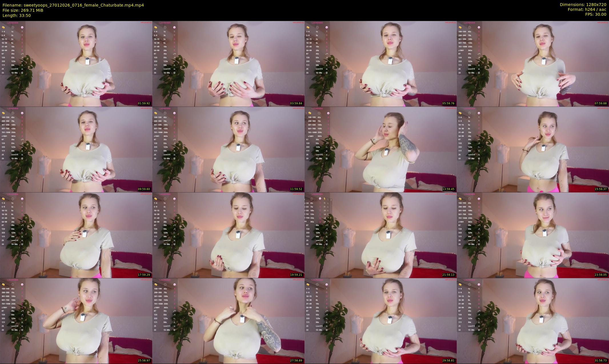 sweetyoops — 34 minute Chaturbate female cam show recording, 720p, Jan 27, 2026