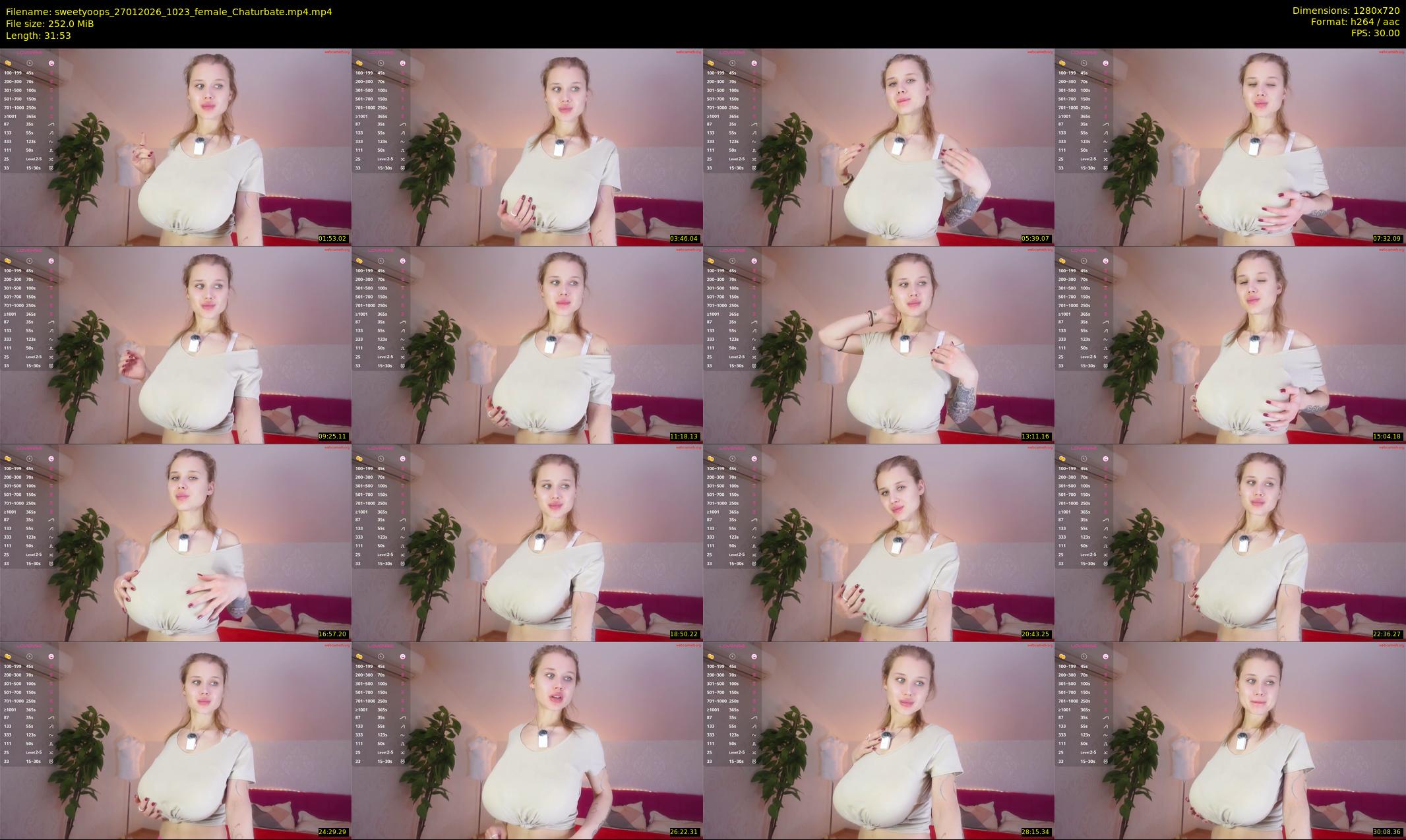 sweetyoops — 32 minute Chaturbate female cam show recording, 720p, Jan 27, 2026