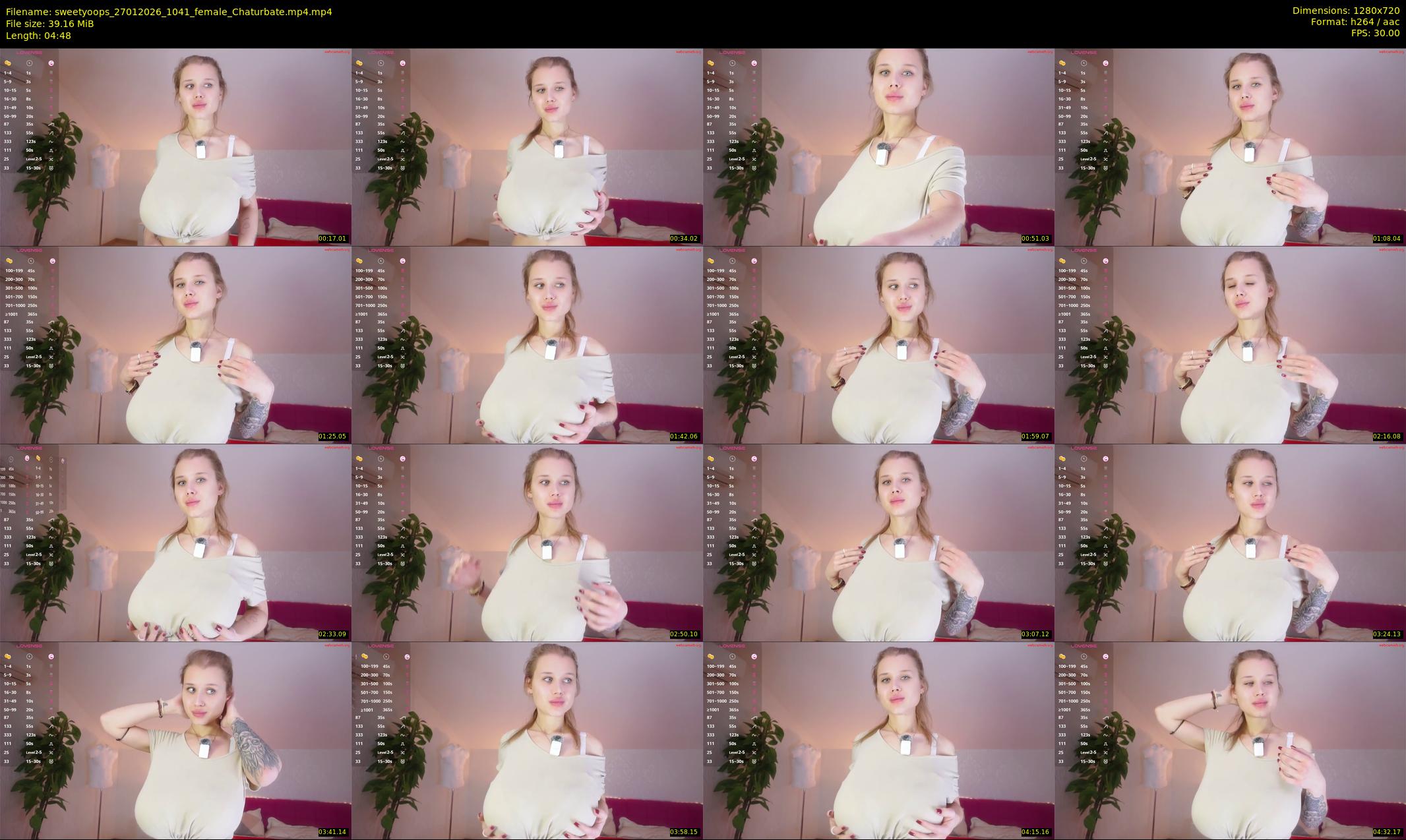 sweetyoops — 5 minute Chaturbate female cam show recording, 720p, Jan 27, 2026