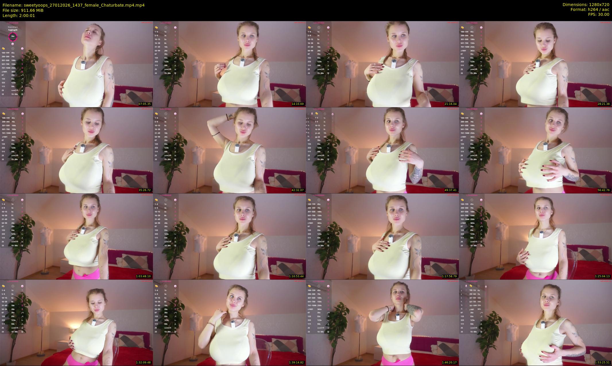sweetyoops — 121 minute Chaturbate female cam show recording, 720p, Jan 27, 2026