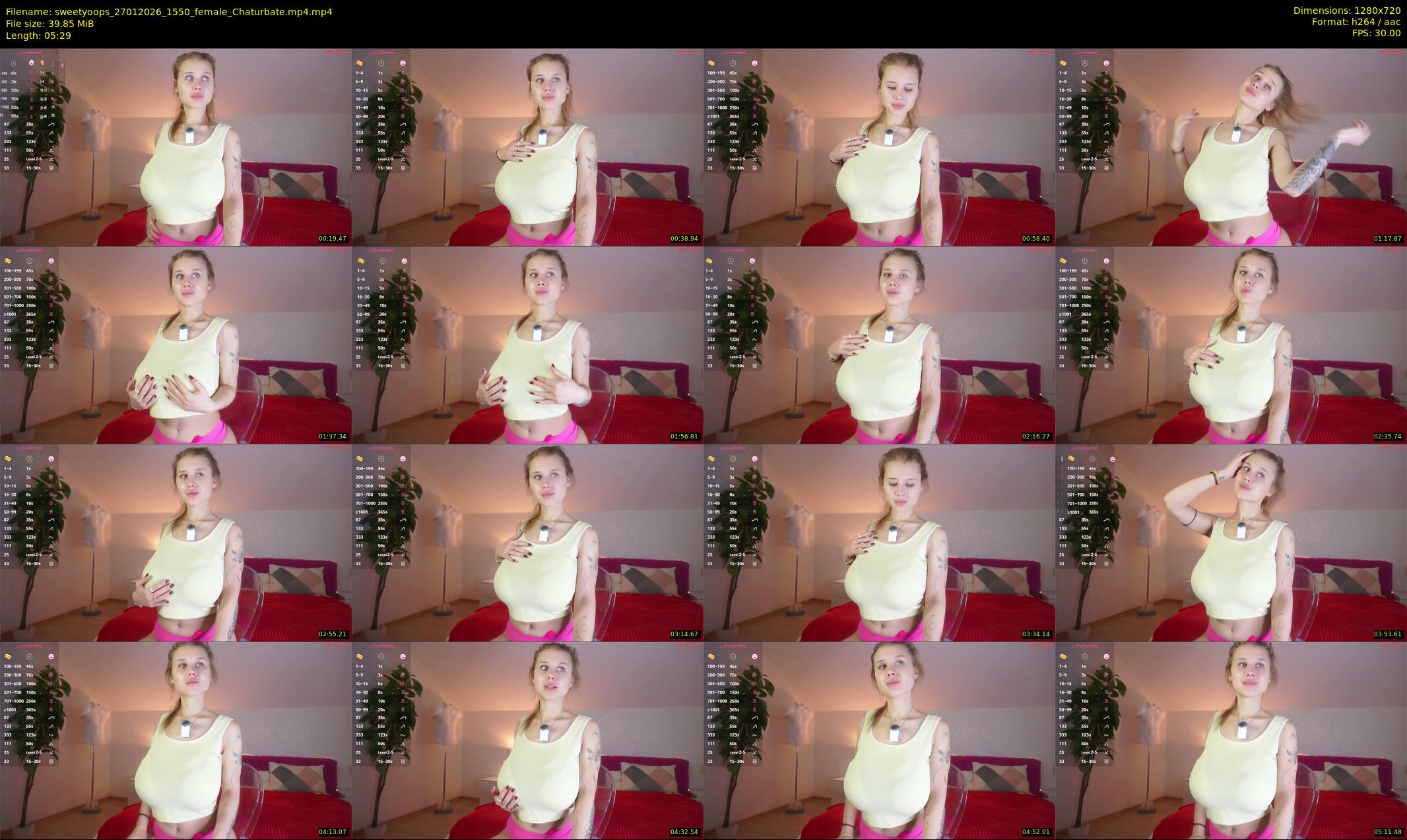 sweetyoops — 6 minute Chaturbate female cam show recording, 720p, Jan 27, 2026