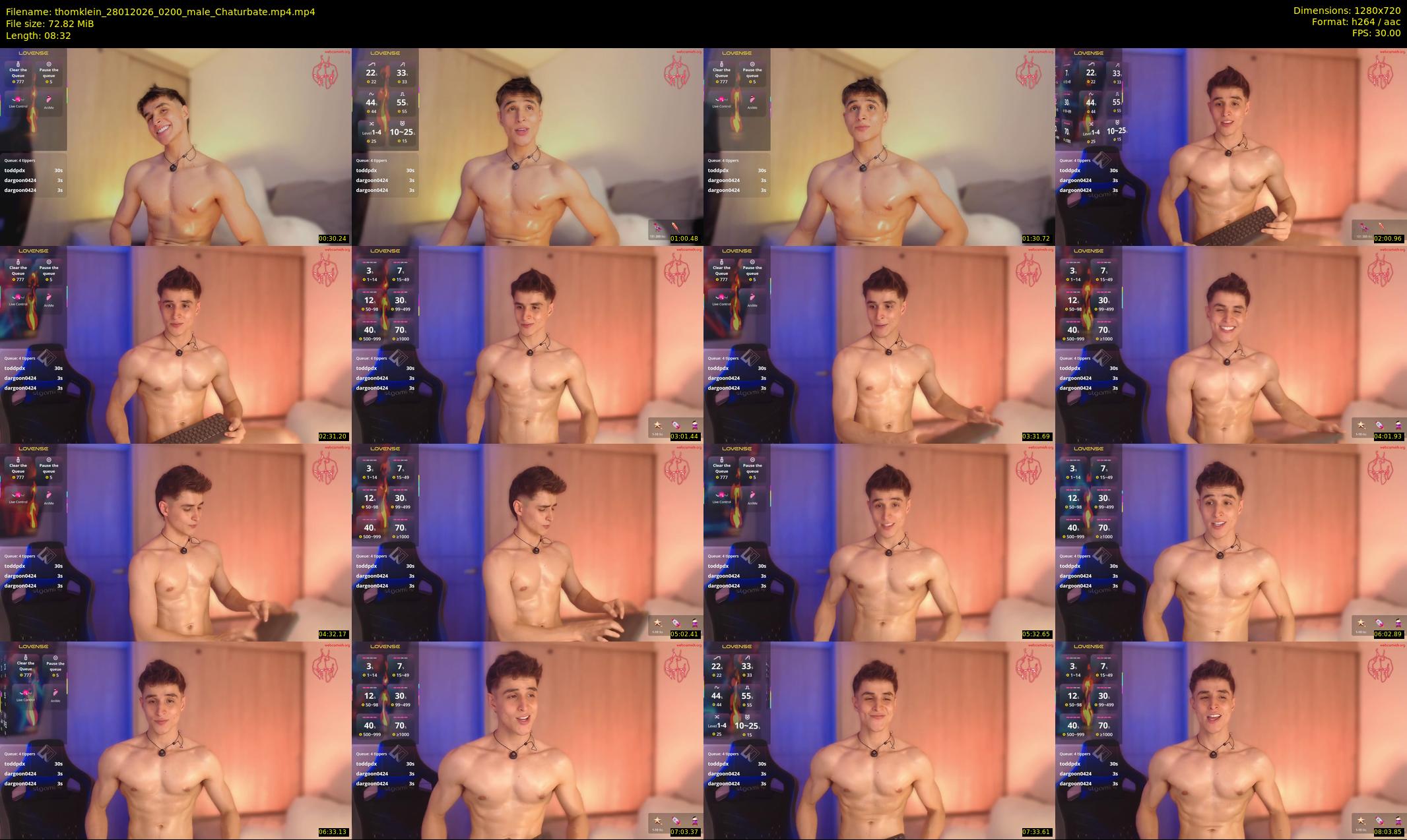 thomklein — 9 minute Chaturbate male cam show recording, 720p, Jan 28, 2026