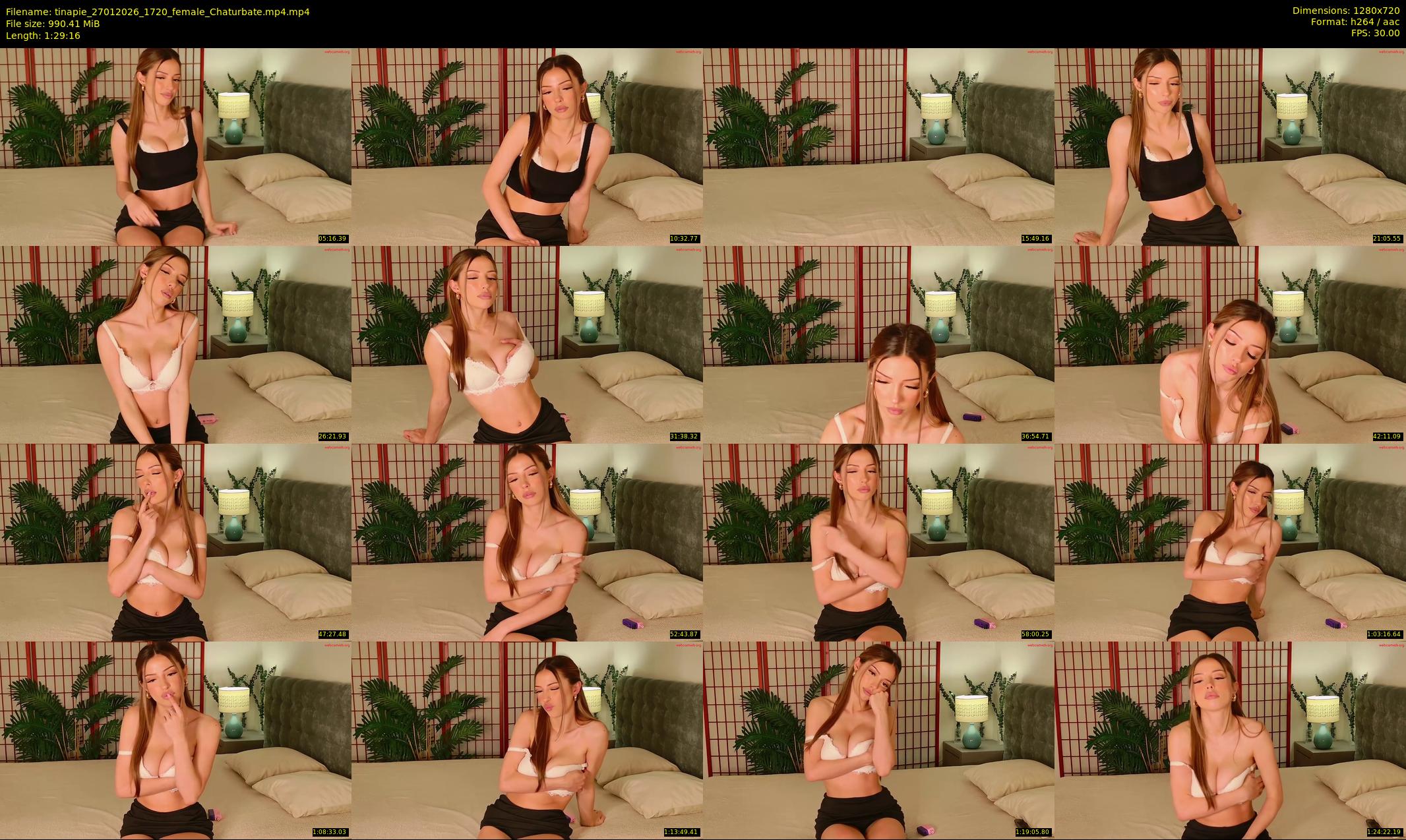 tinapie — 90 minute Chaturbate female cam show recording, 720p, Jan 27, 2026