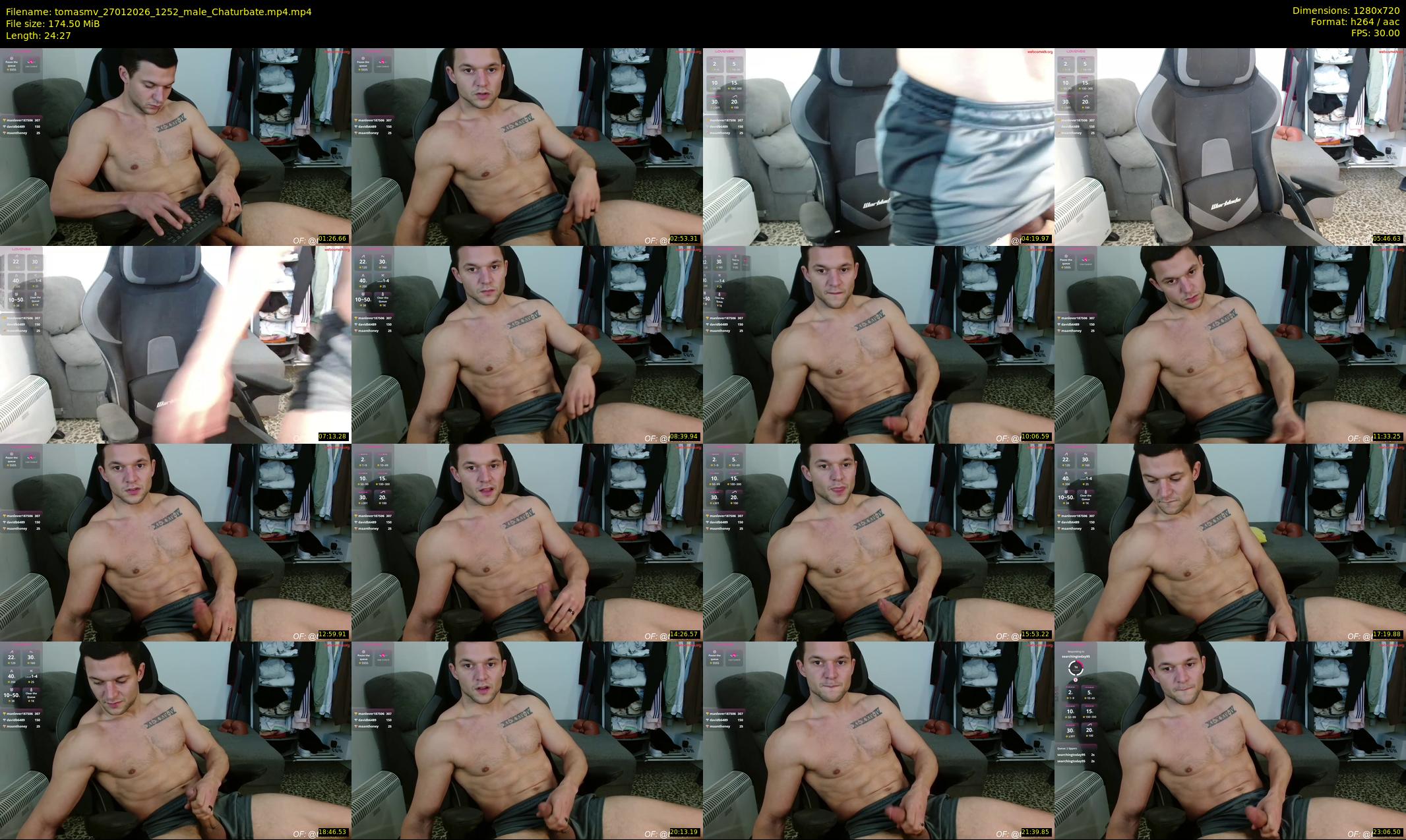 tomasmv — 25 minute Chaturbate male cam show recording, 720p, Jan 27, 2026