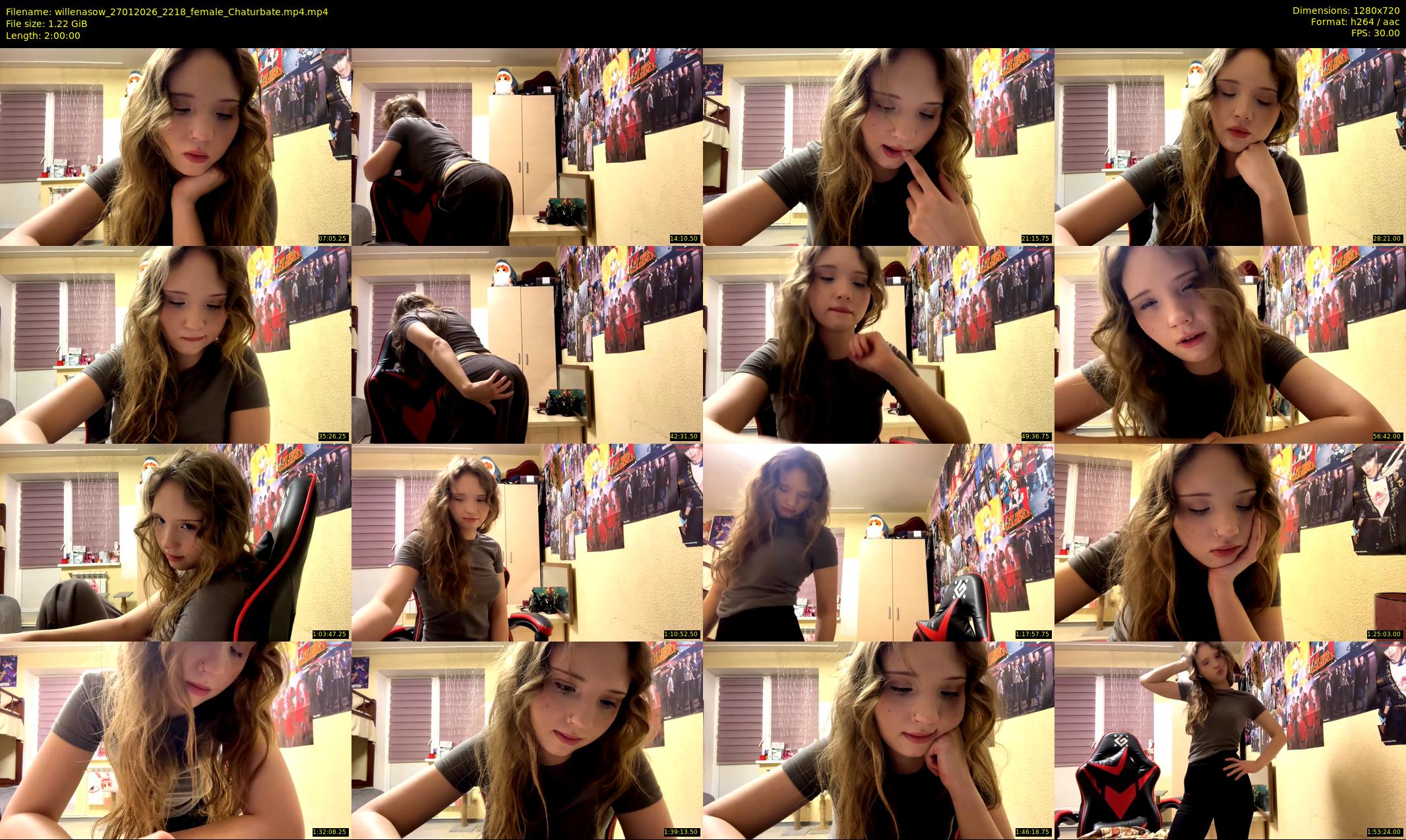 willenasow — 120 minute Chaturbate female cam show recording, 720p, Jan 27, 2026