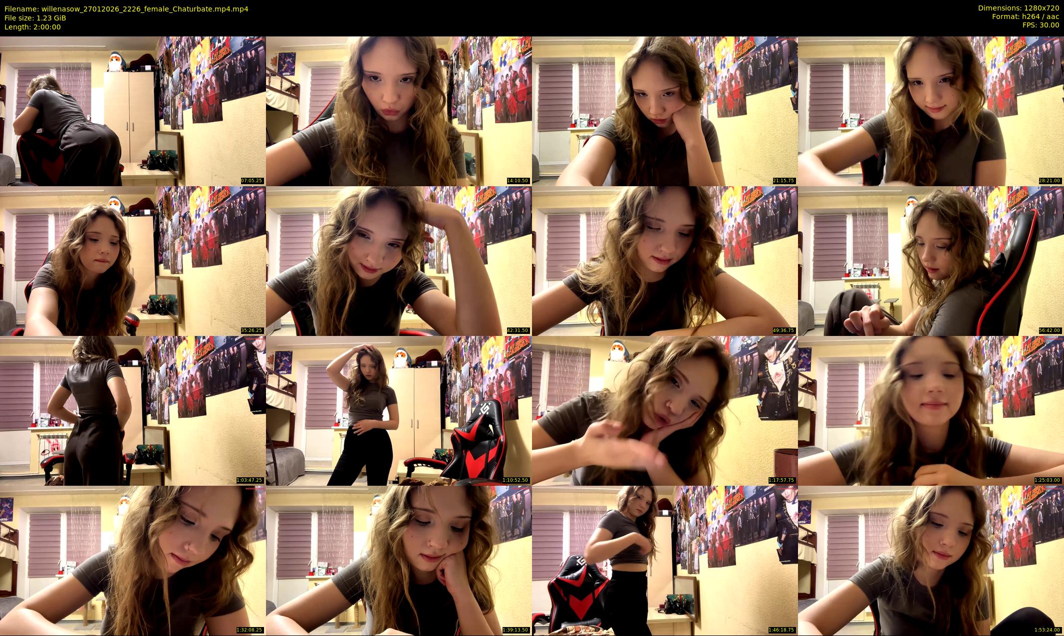 willenasow — 120 minute Chaturbate female cam show recording, 720p, Jan 27, 2026