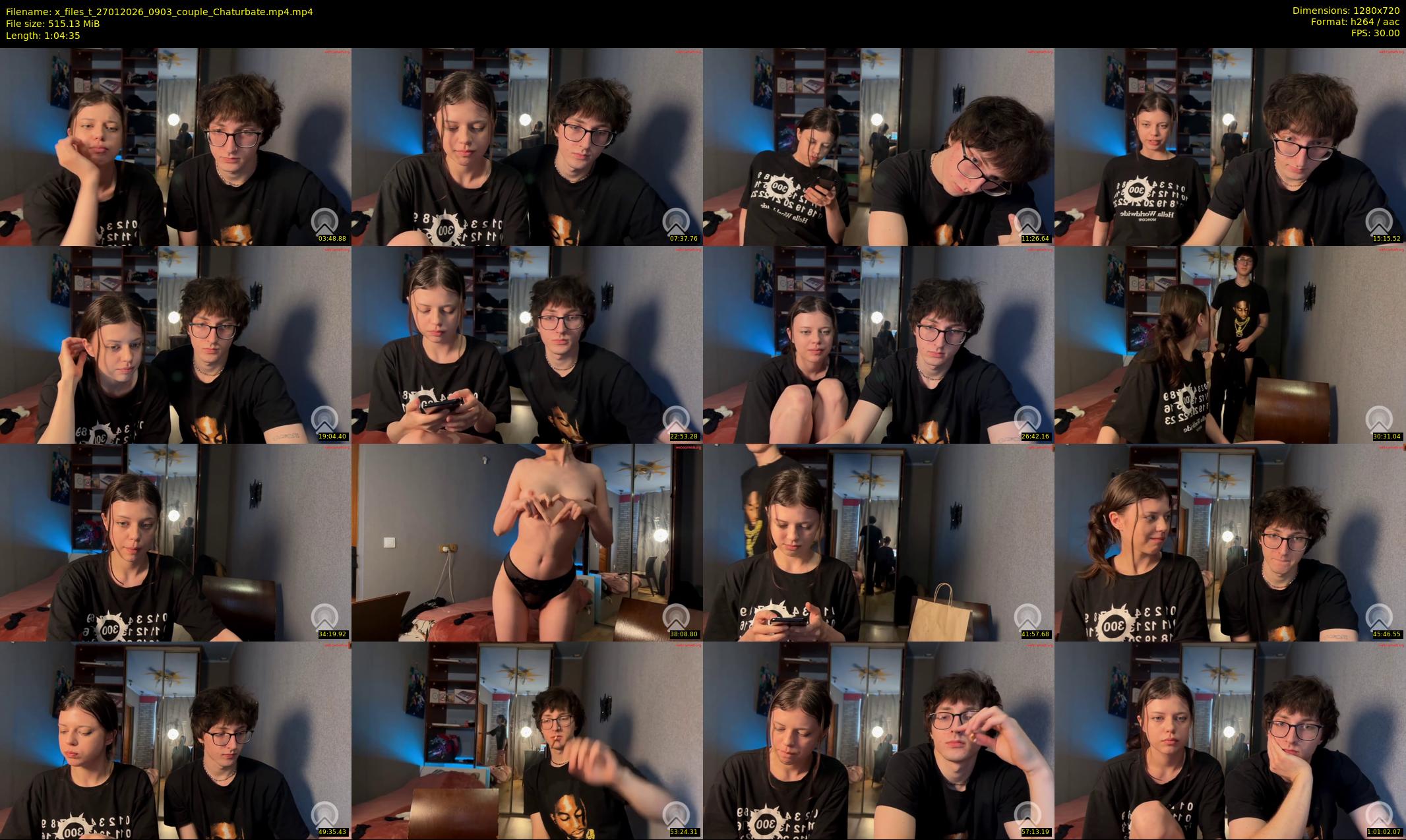 x_files_t — 65 minute Chaturbate couple cam show recording, 720p, Jan 27, 2026