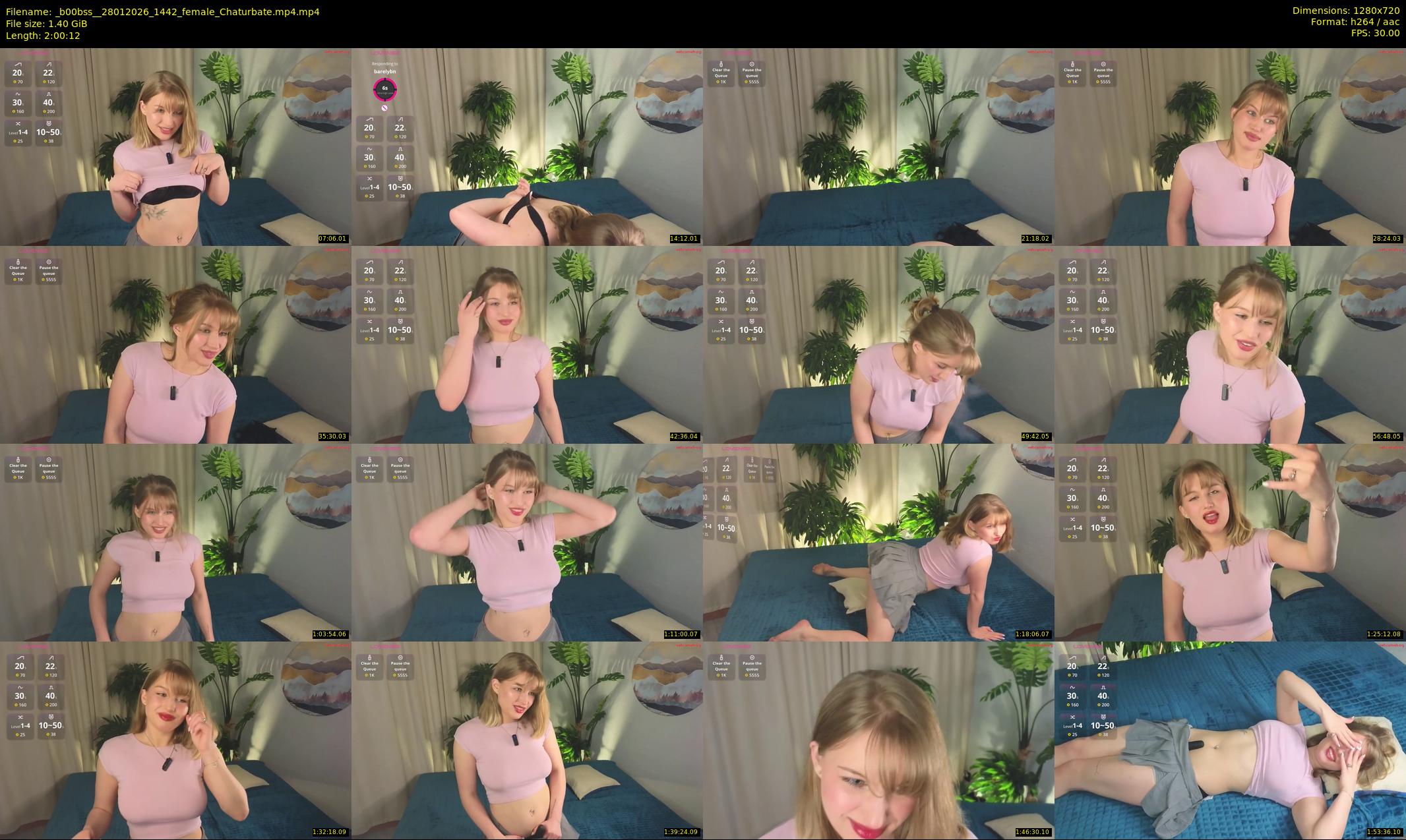 _b00bss_ — 121 minute Chaturbate female cam show recording, 720p, Jan 28, 2026