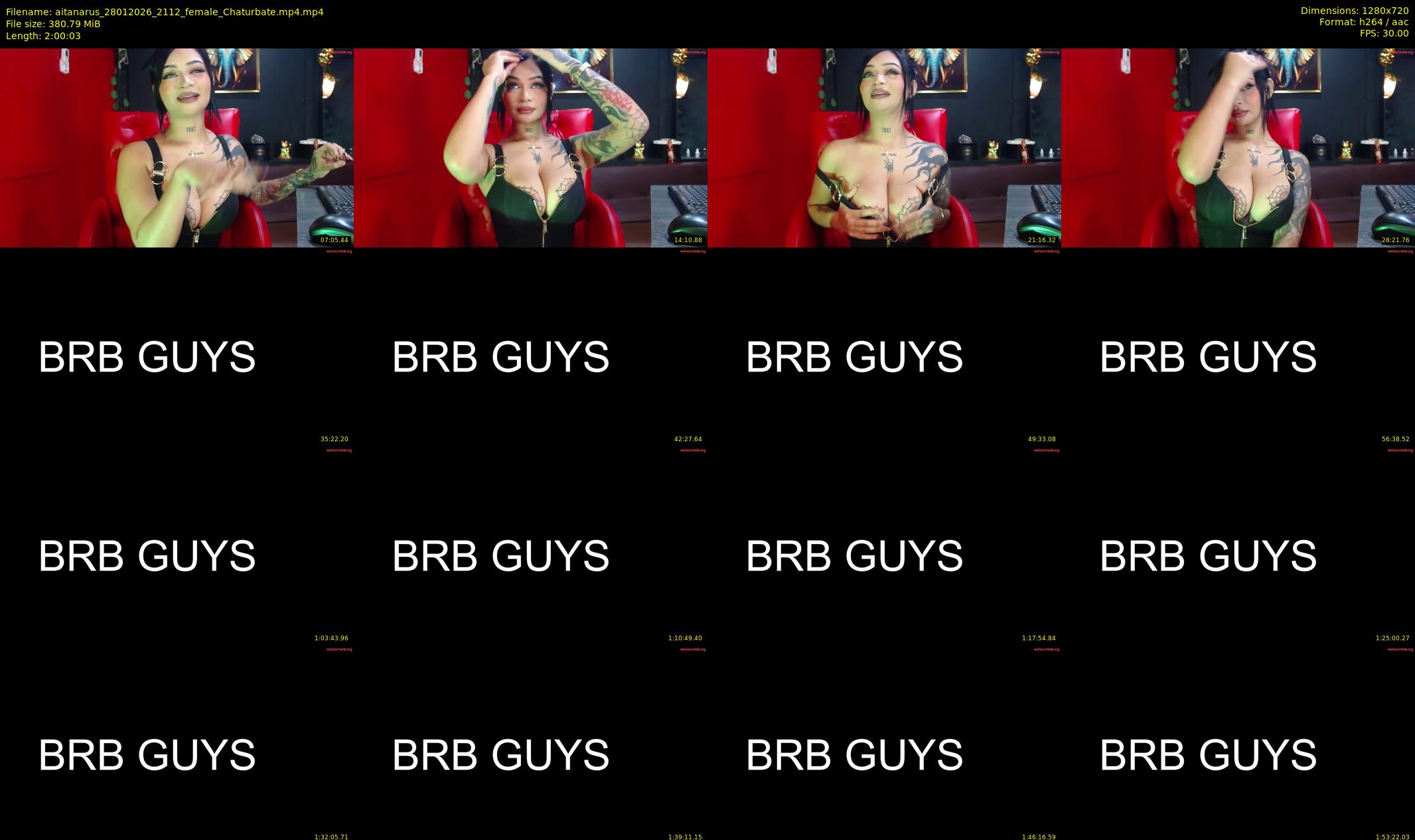 aitanarus — 121 minute Chaturbate female cam show recording, 720p, Jan 28, 2026