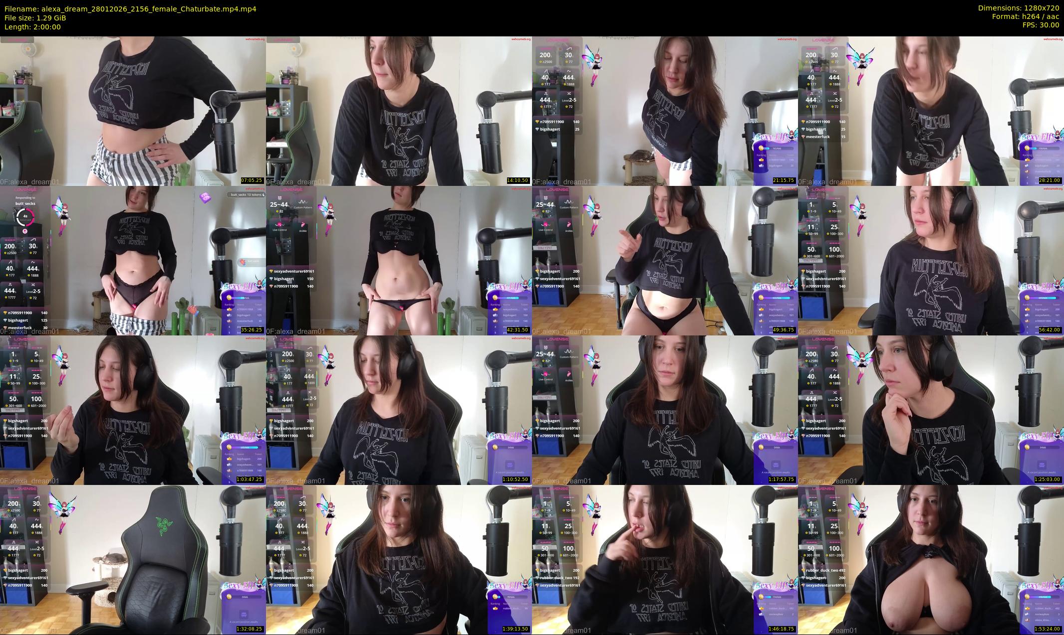 alexa_dream — 120 minute Chaturbate female cam show recording, 720p, Jan 28, 2026