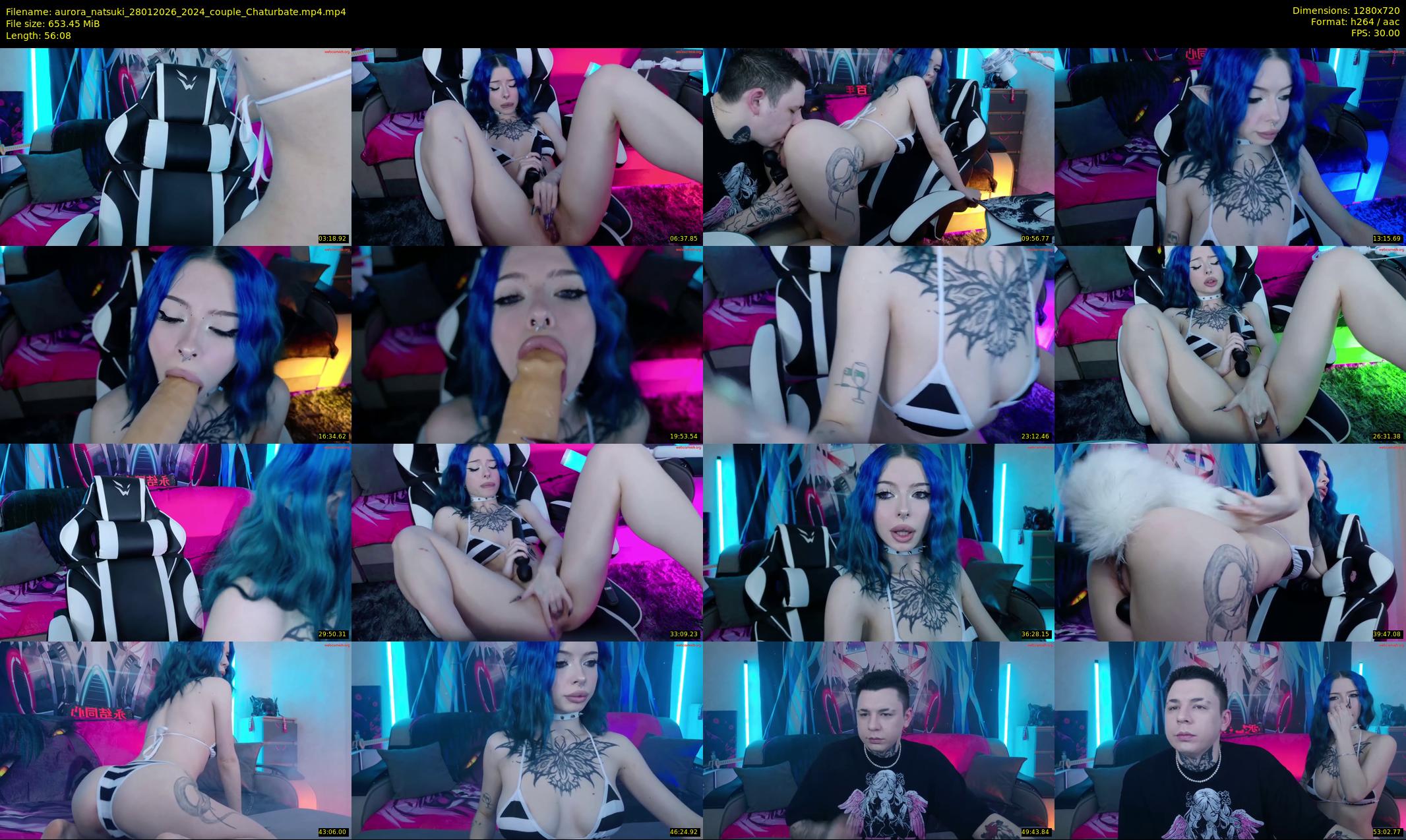 aurora_natsuki — 57 minute Chaturbate couple cam show recording, 720p, Jan 28, 2026