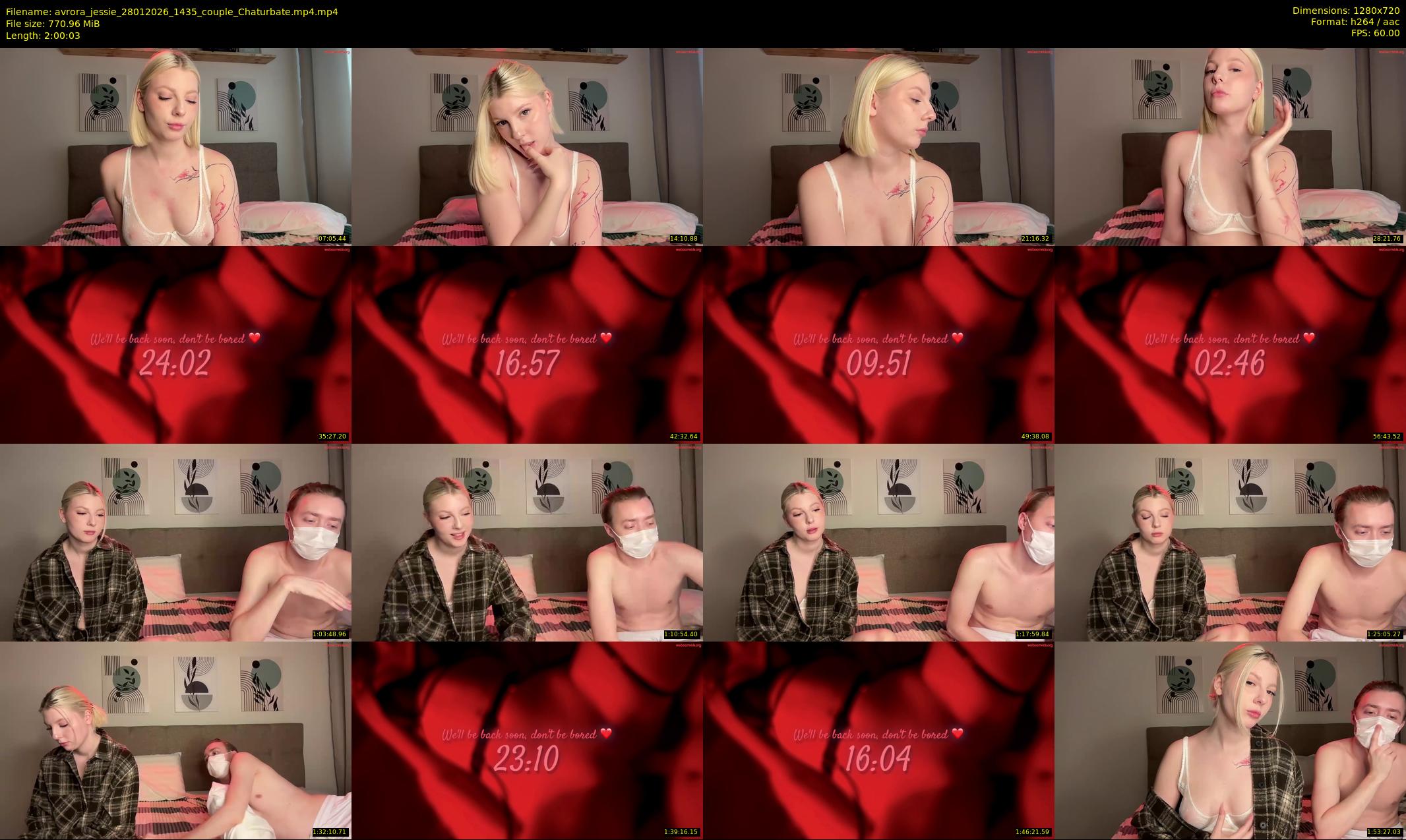 avrora_jessie — 121 minute Chaturbate couple cam show recording, 720p, Jan 28, 2026