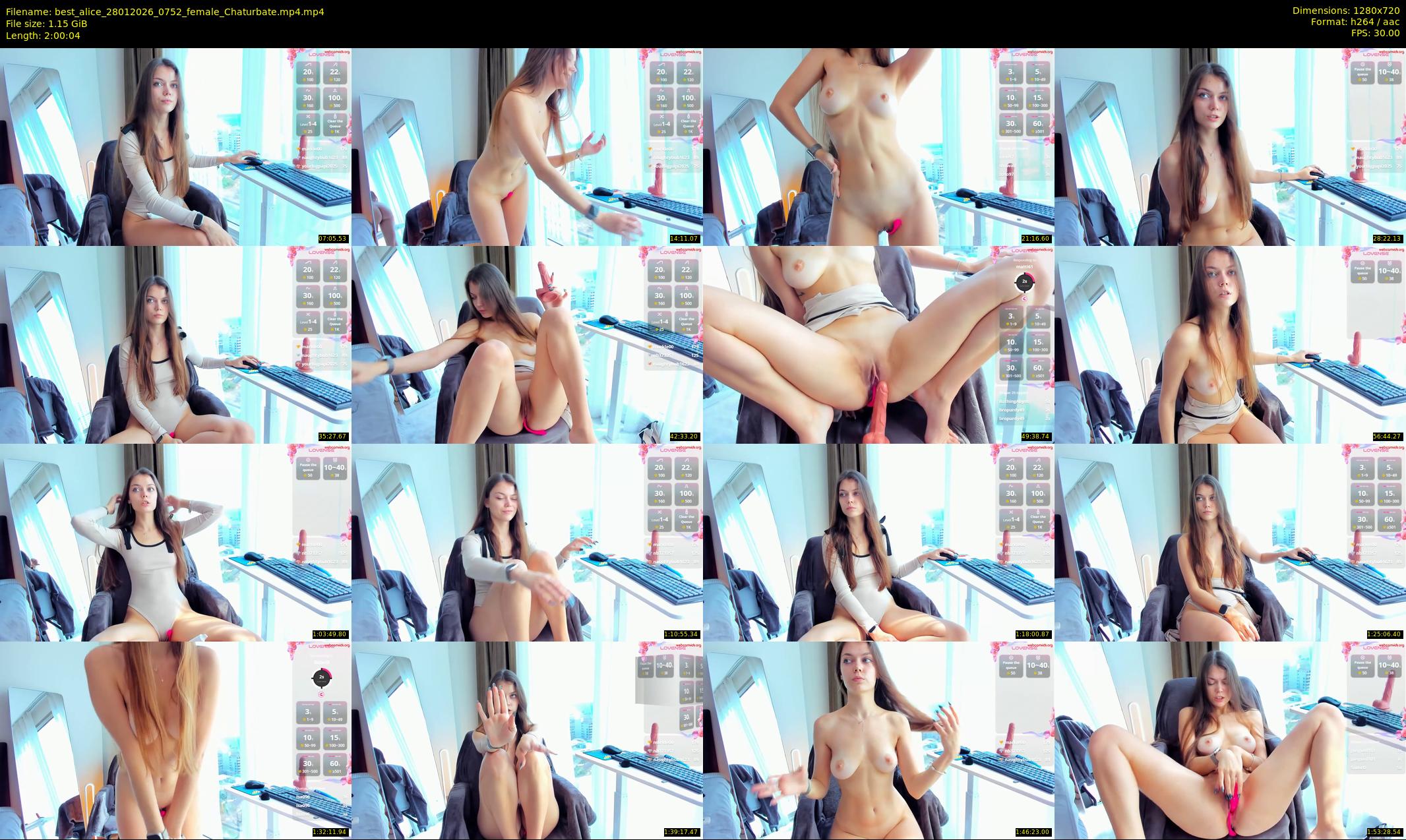 best_alice — 121 minute Chaturbate female cam show recording, 720p, Jan 28, 2026