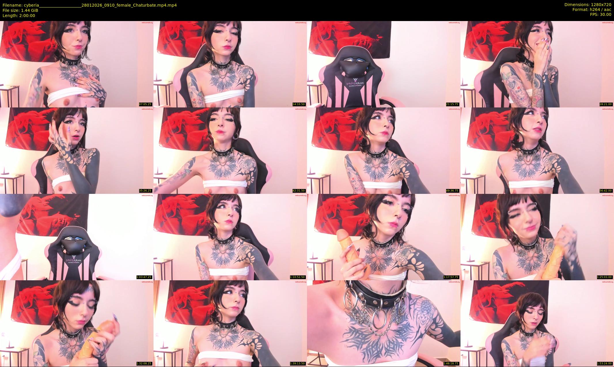 cyberia____________________ — 120 minute Chaturbate female cam show recording, 720p, Jan 28, 2026