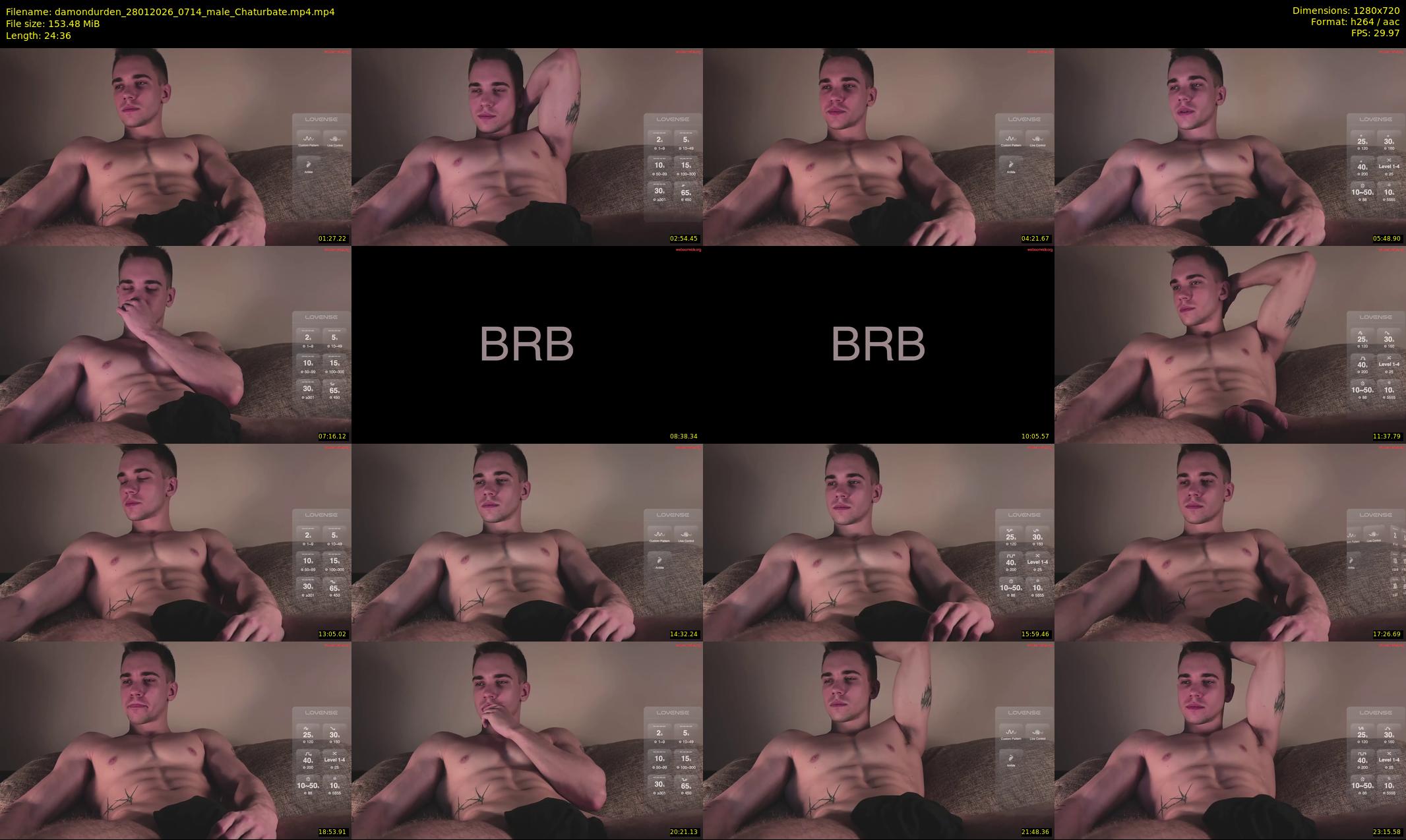damondurden — 25 minute Chaturbate male cam show recording, 720p, Jan 28, 2026