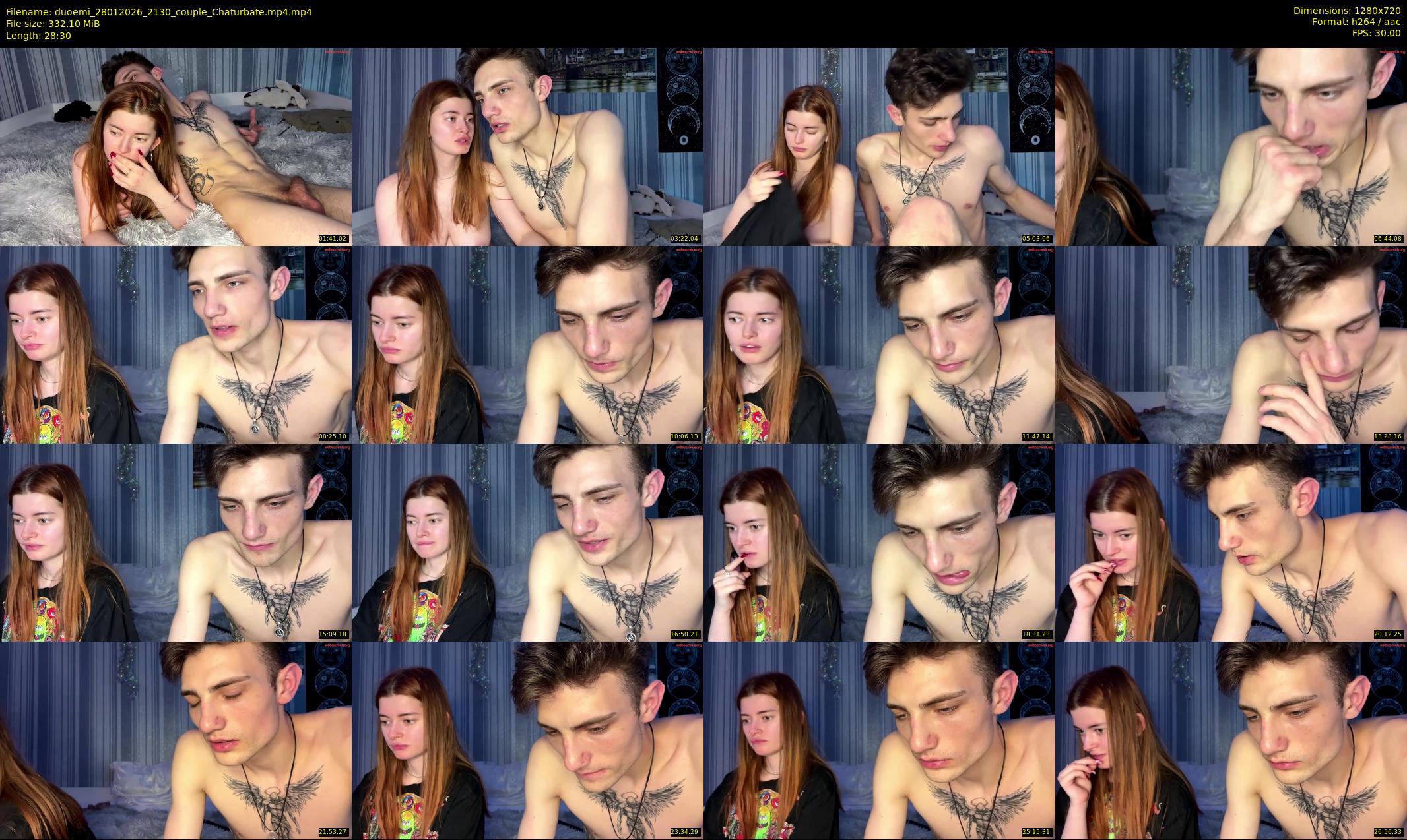duoemi — 29 minute Chaturbate couple cam show recording, 720p, Jan 28, 2026