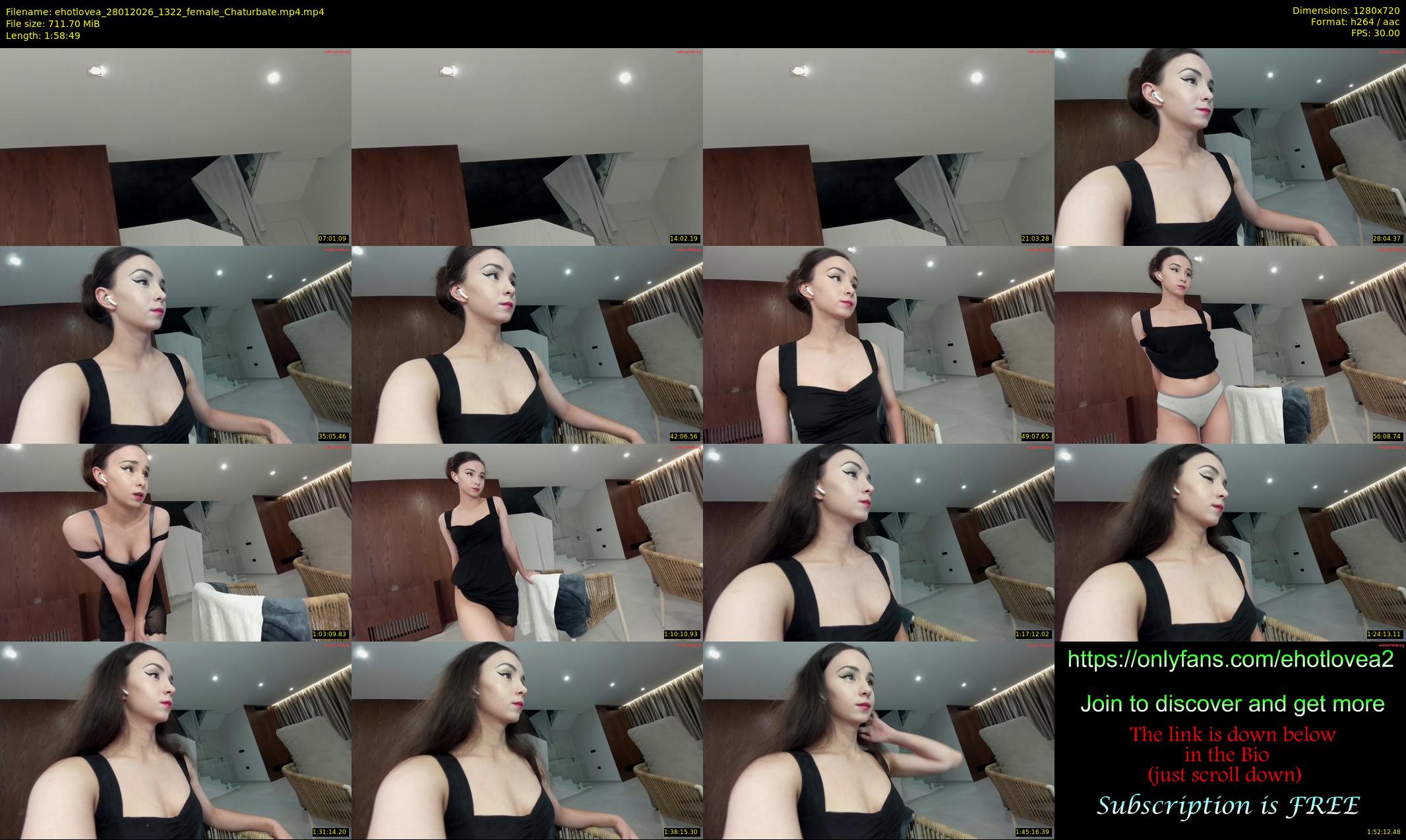 ehotlovea — 119 minute Chaturbate female cam show recording, 720p, Jan 28, 2026