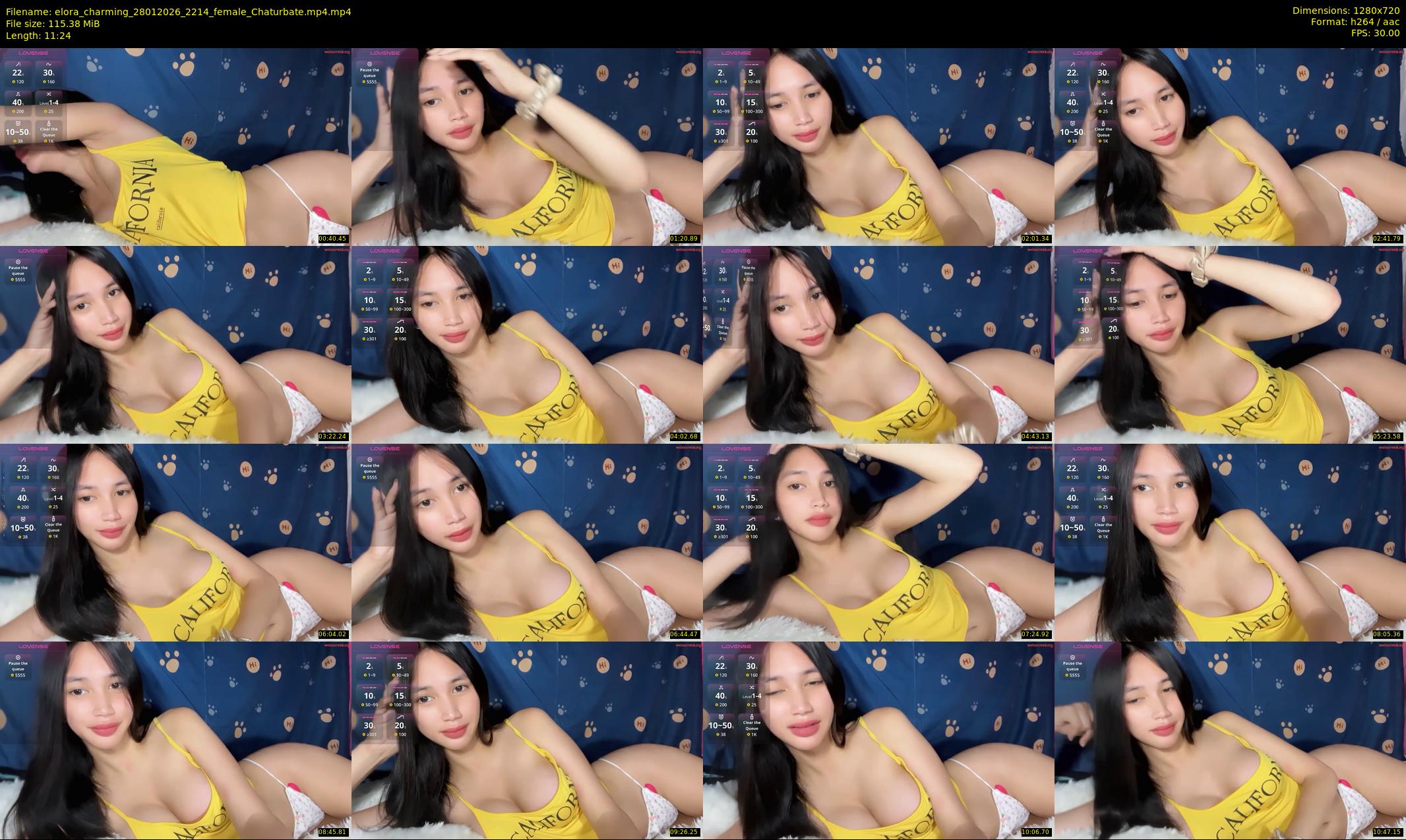 elora_charming — 12 minute Chaturbate female cam show recording, 720p, Jan 28, 2026